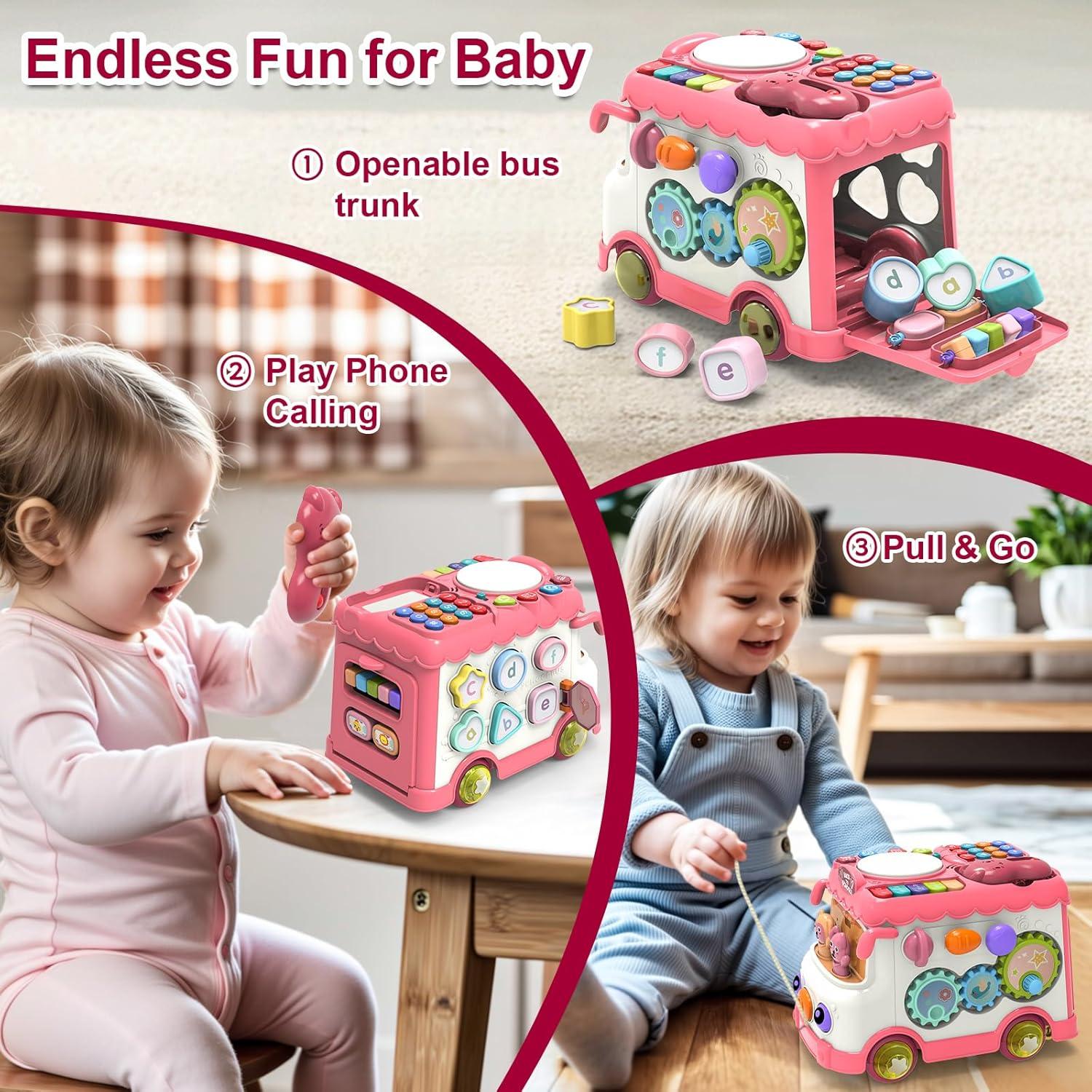 Juguete Musical Montessori Autobús DELUTIQUE 26x19.3 cm