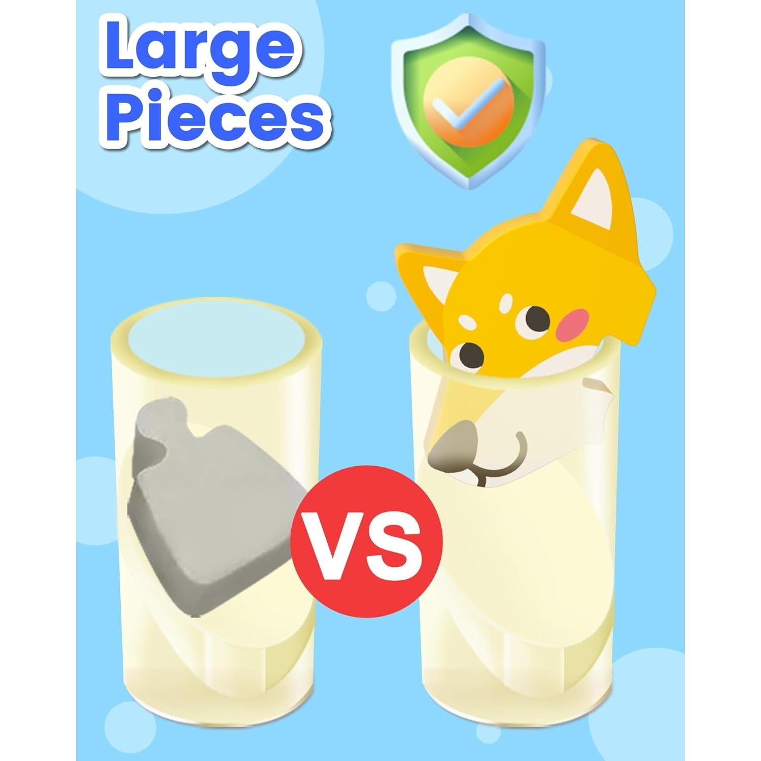 Rompecabezas de Madera Benresive 12 PCS Montessori 1-3 Años