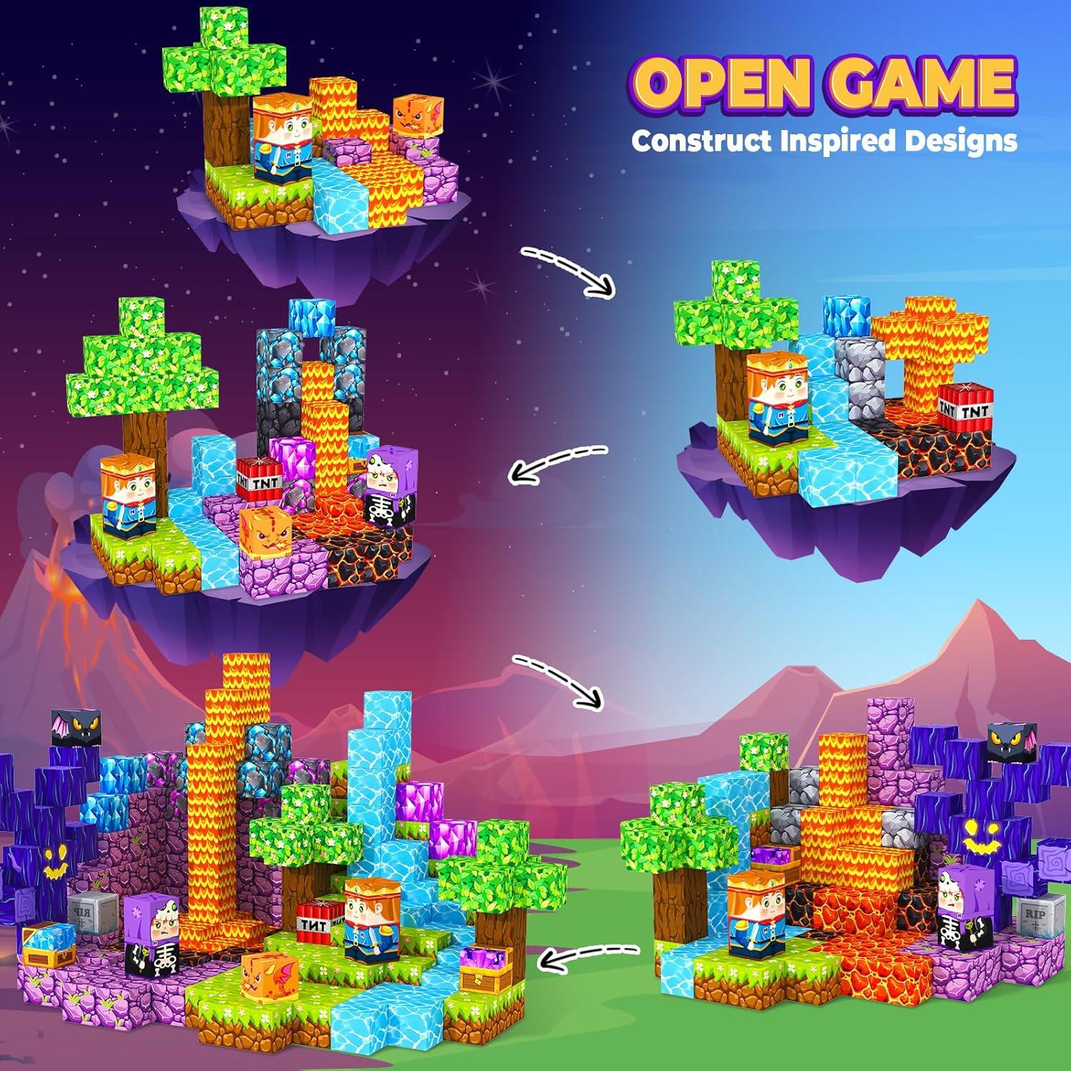 Bloques Magnéticos ORZbb 100 Piezas Juguetes Educativos 3-13 Años