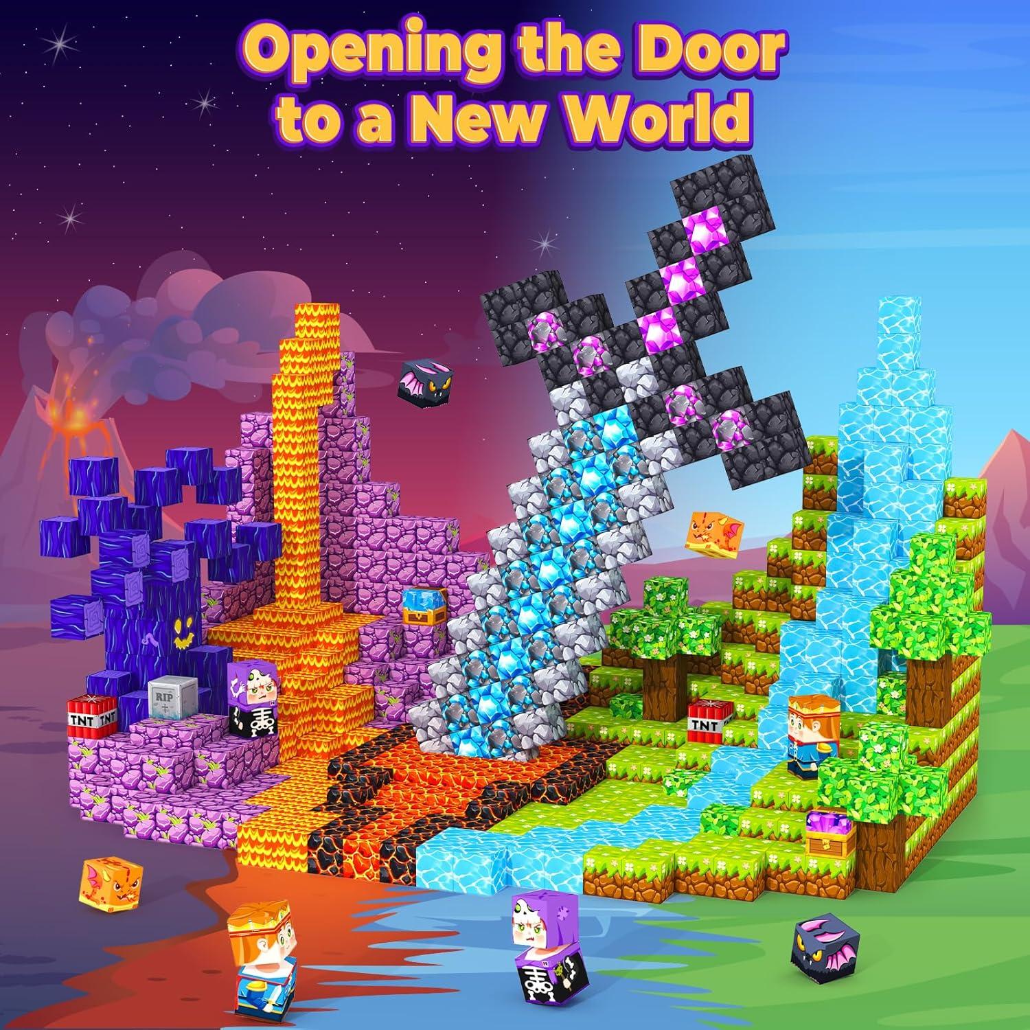 Bloques Magnéticos ORZbb 100 Piezas Juguetes Educativos 3-13 Años