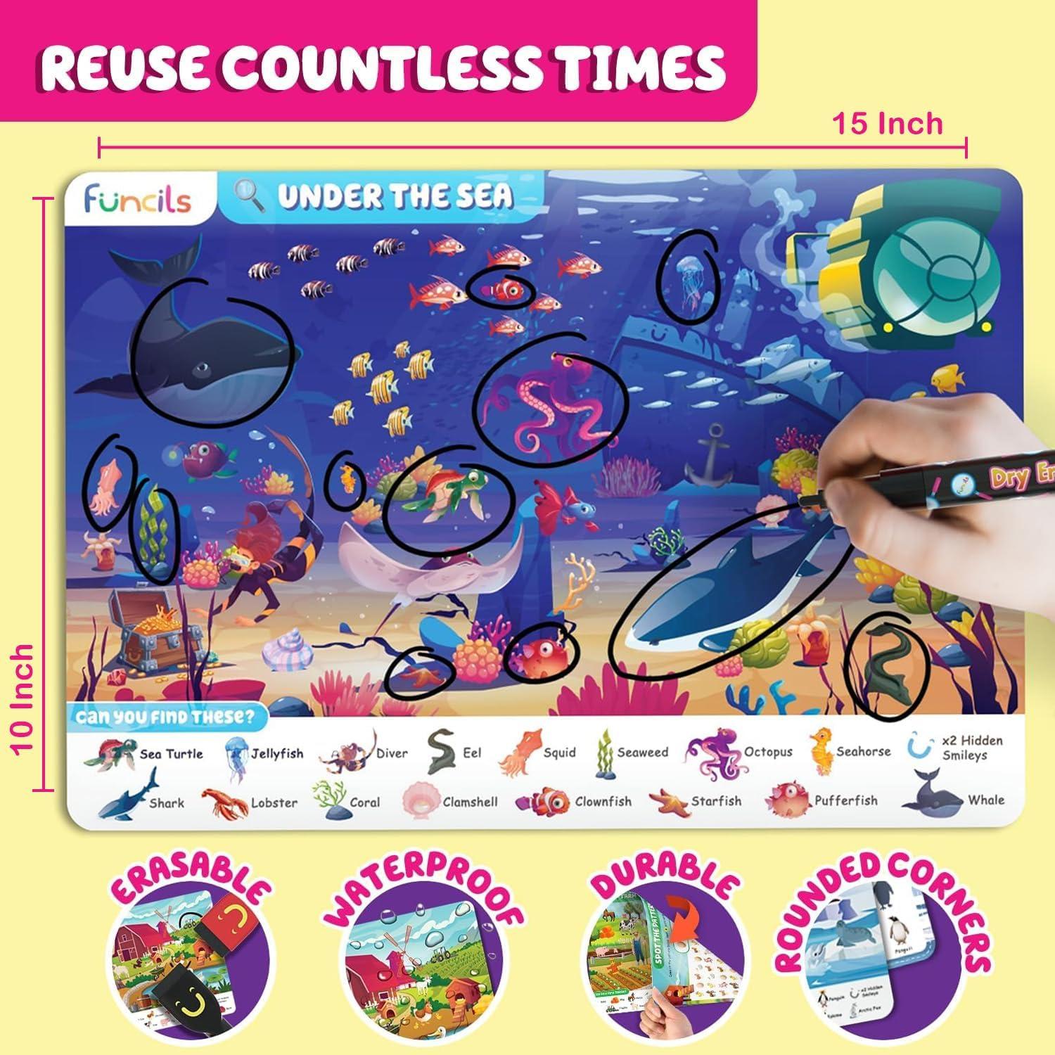 Libro de Actividades Buscar y Encontrar Funcils - 30 Juegos para Niños 3-6 Años