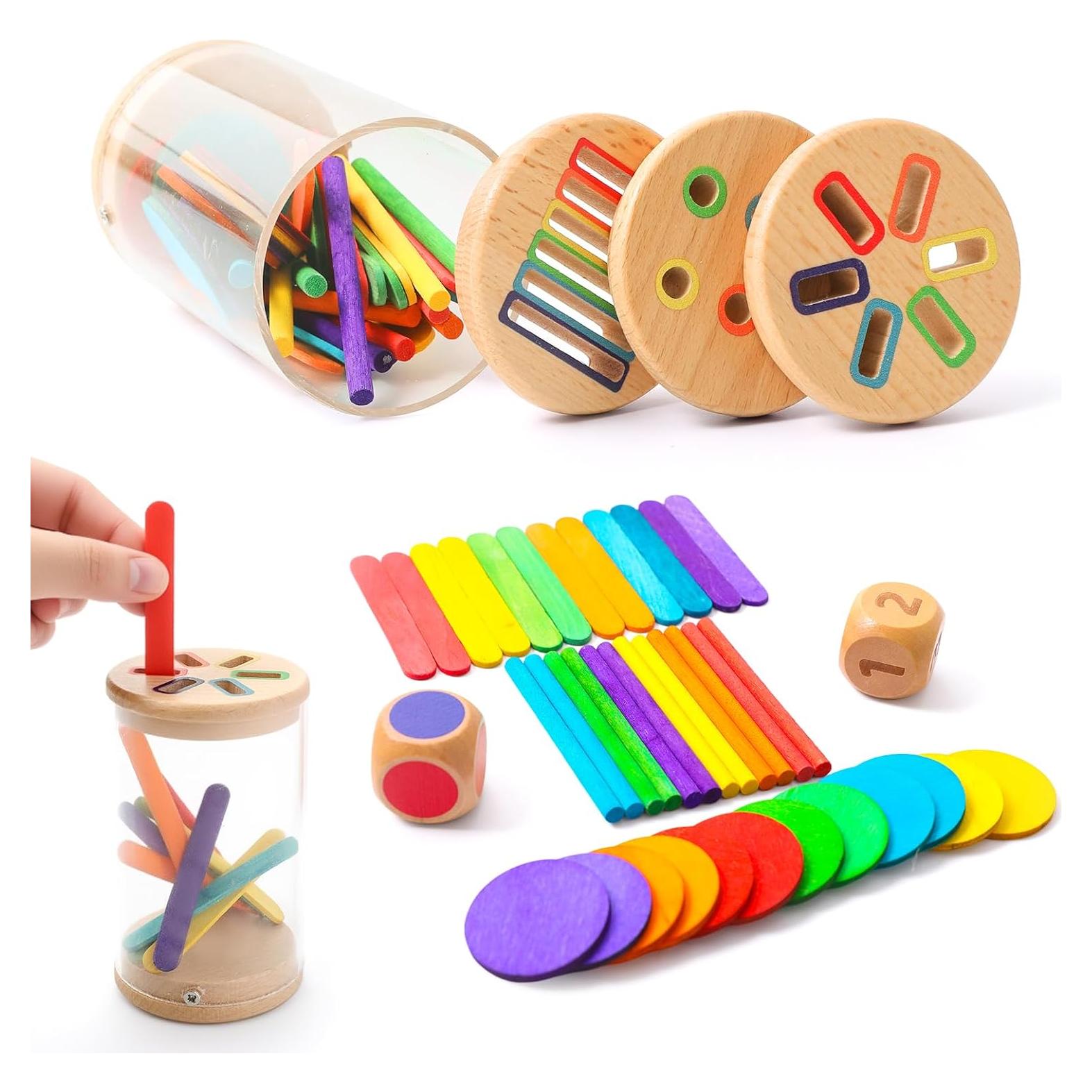 Juego de Clasificación de Colores y Formas Montessori - 198g