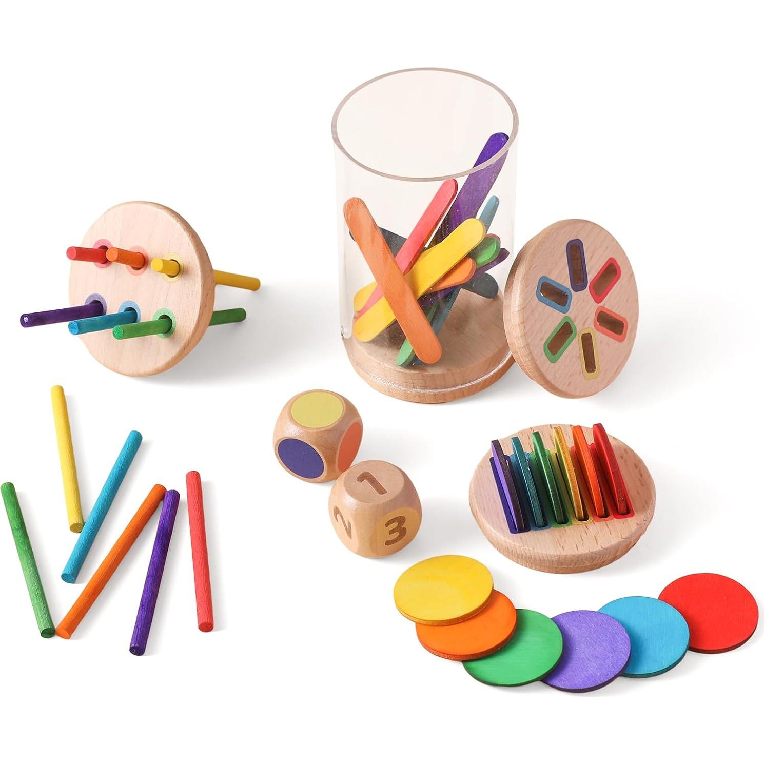 Juego de Clasificación de Colores y Formas Montessori - 198g