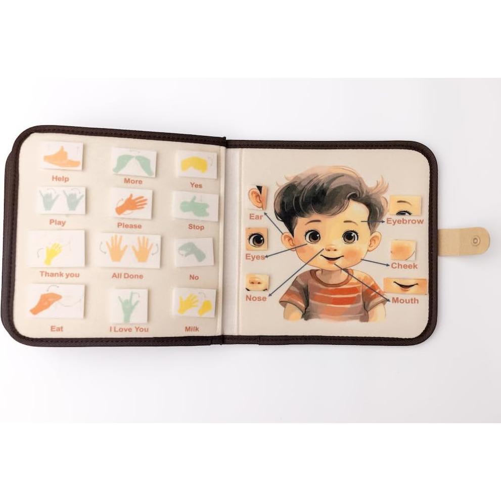 Libro Ocupado Montessori TookyToy para Niños 1-3 Años Interactivo