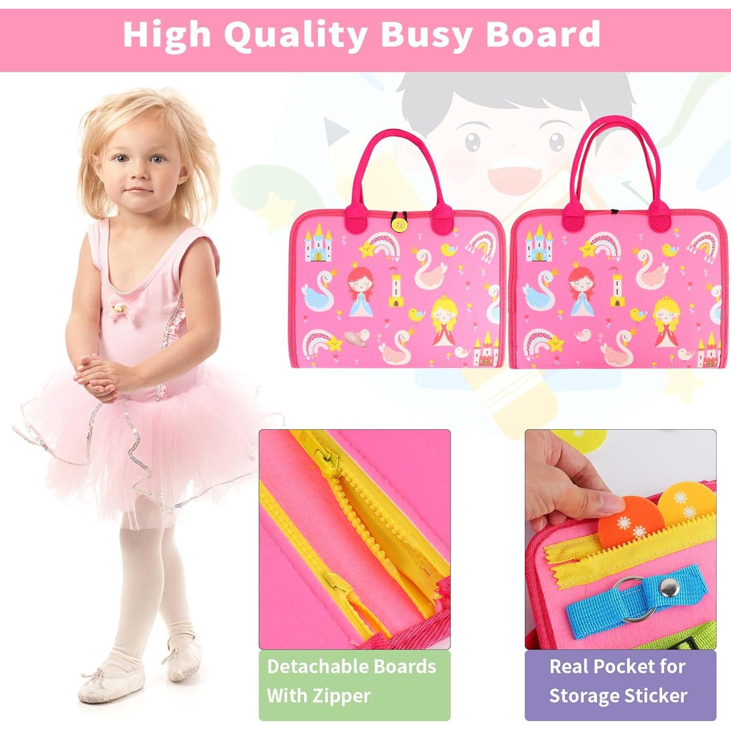 Tablero Ocupado Montessori 7 en 1 para Niños 1-4 Años