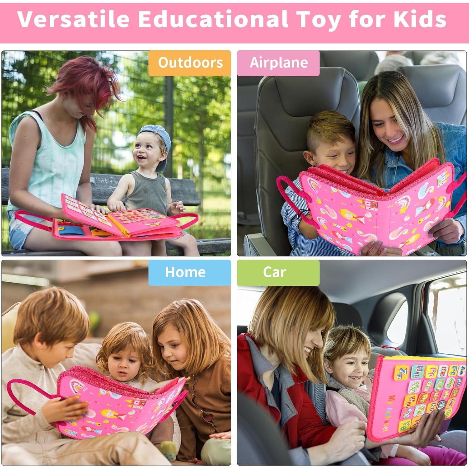 Tablero Ocupado Montessori 7 en 1 para Niños 1-4 Años