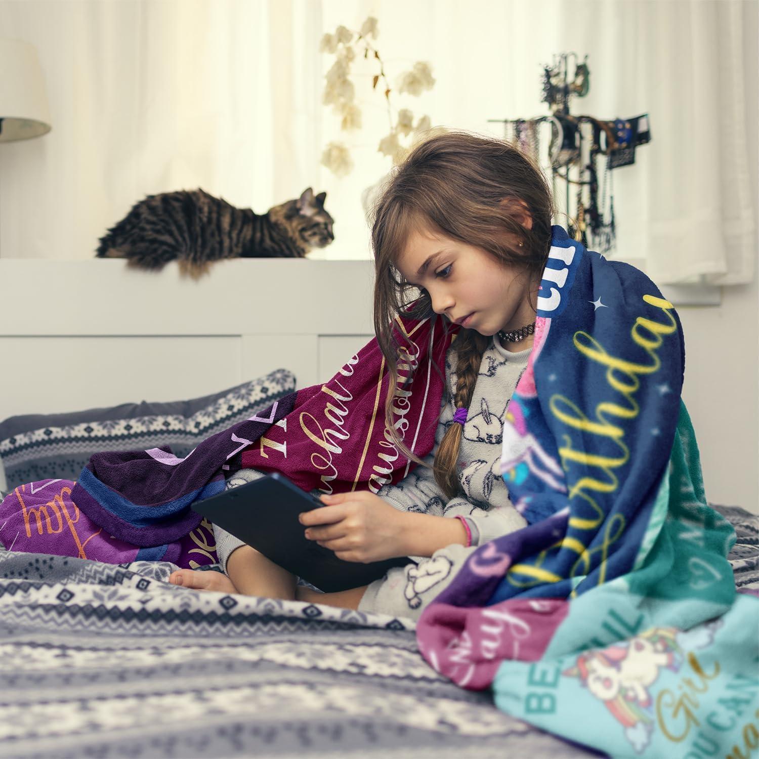 Manta de Franela Solzien 50x40cm para Cumpleaños Niña 2 Años