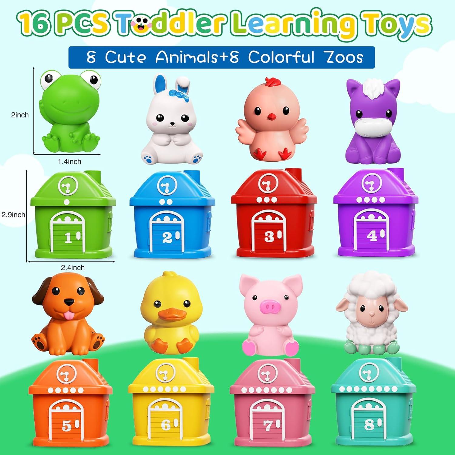 Juego de tren eléctrico Montessori Meytccve para niños 1-4 años