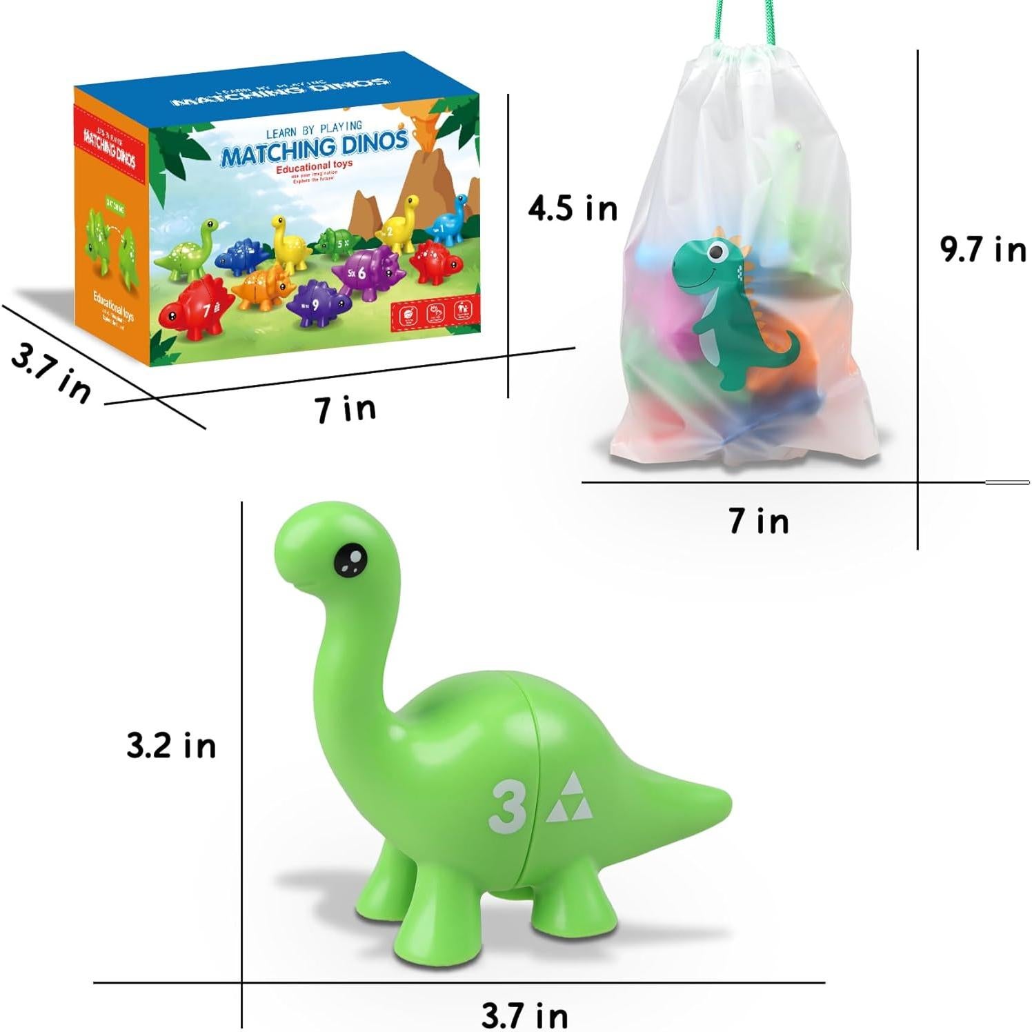 Juguetes Montessori Dinosaurios Foshan 20 Piezas 1-4 Años