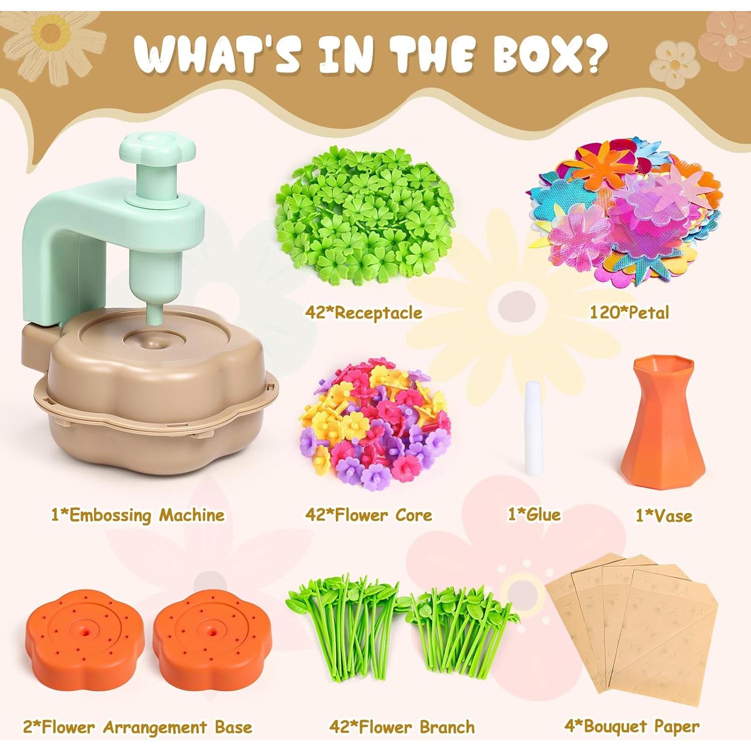 Kit de Manualidades de Ramo de Flores Scvcid para Niños 3-12 Años