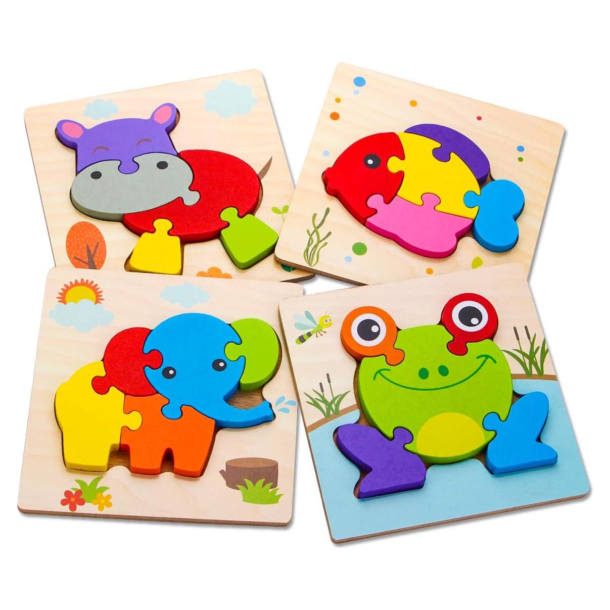 Rompecabezas de Madera Animales SKYFIELD 4 Piezas 14.7cm