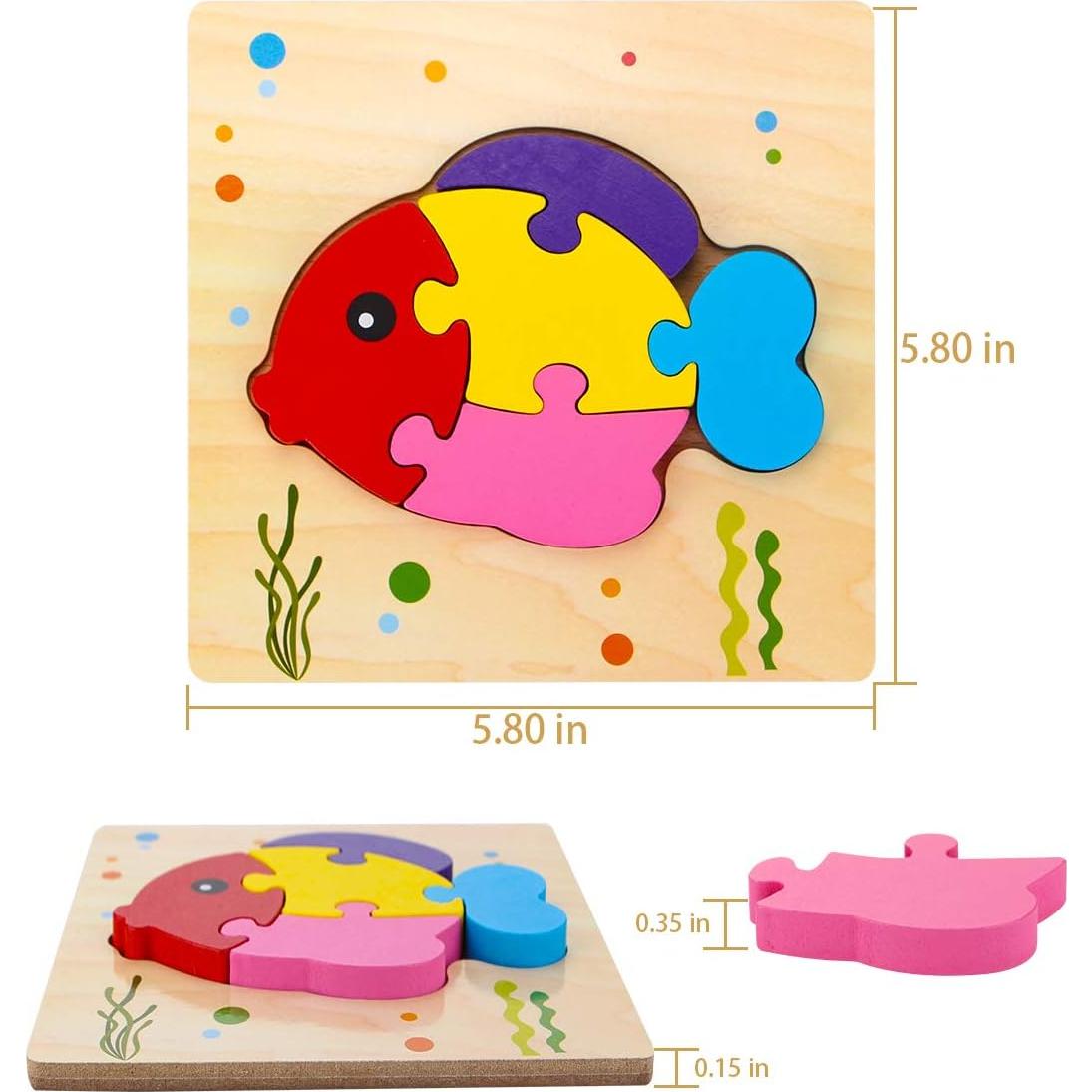 Rompecabezas de Madera Animales SKYFIELD 4 Piezas 14.7cm