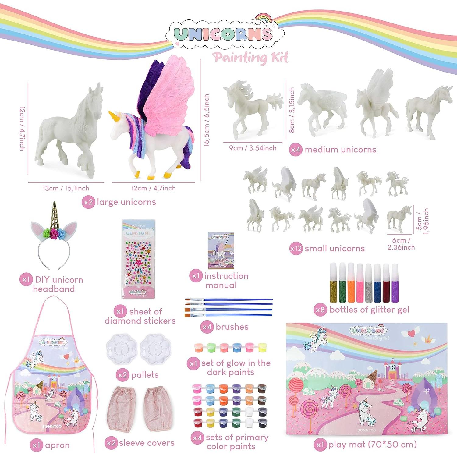Kit de Pintura de Unicornios BONNYCO - 34 Piezas Brillantes