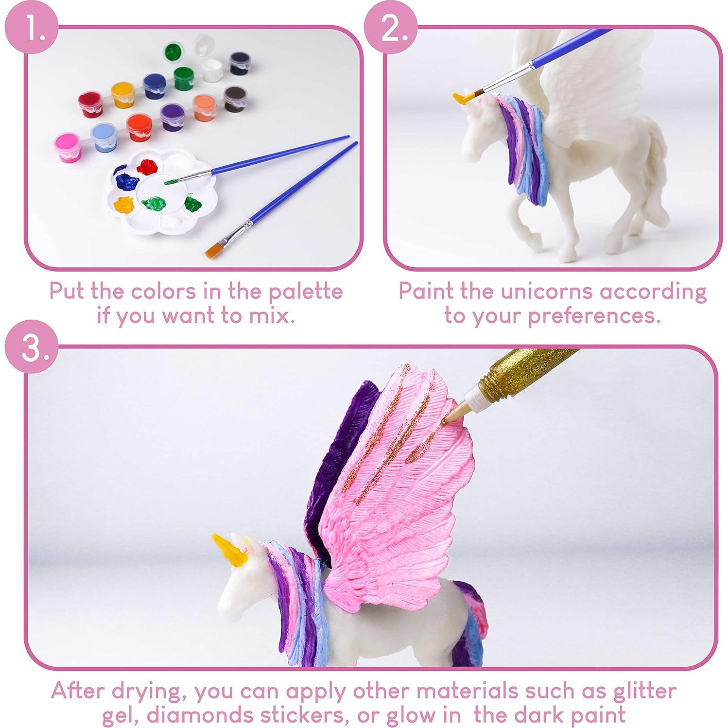 Kit de Pintura de Unicornios BONNYCO - 34 Piezas Brillantes