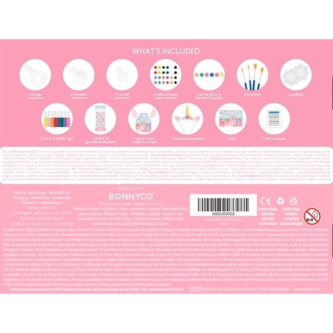 Kit de Pintura de Unicornios BONNYCO - 34 Piezas Brillantes