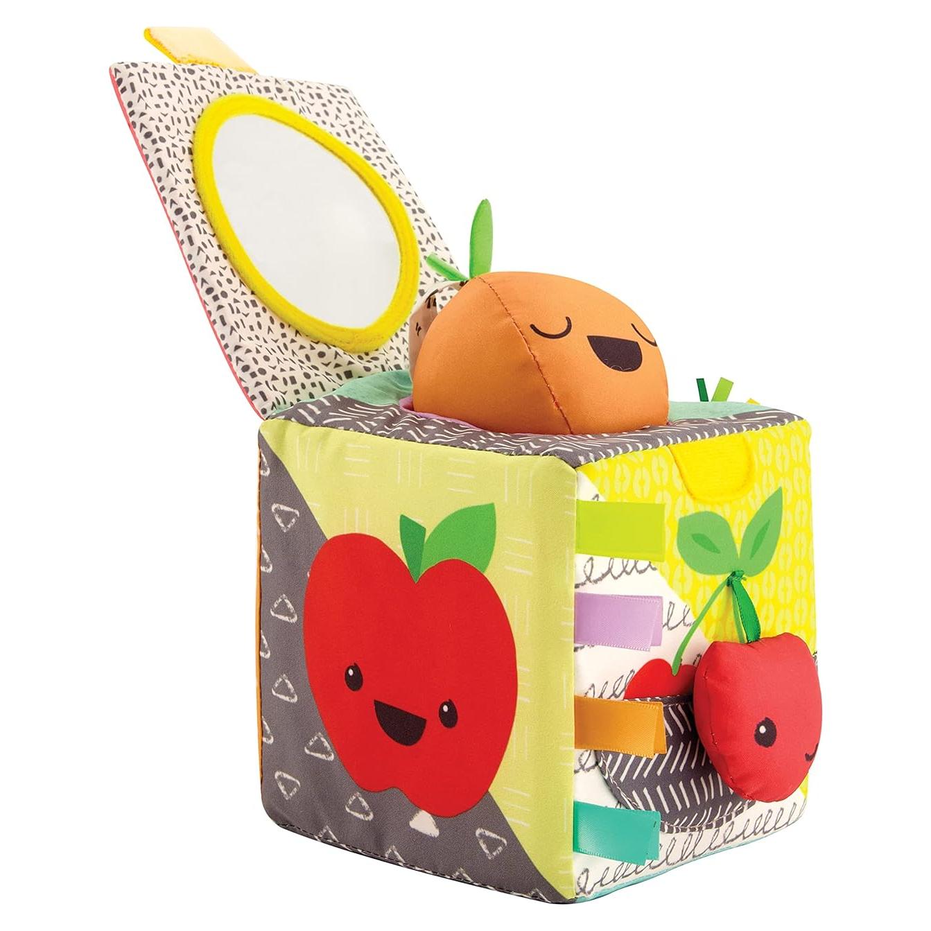 Cubo de Descubrimiento Sensorial Infantino 3M+ Espejo y Sonidos