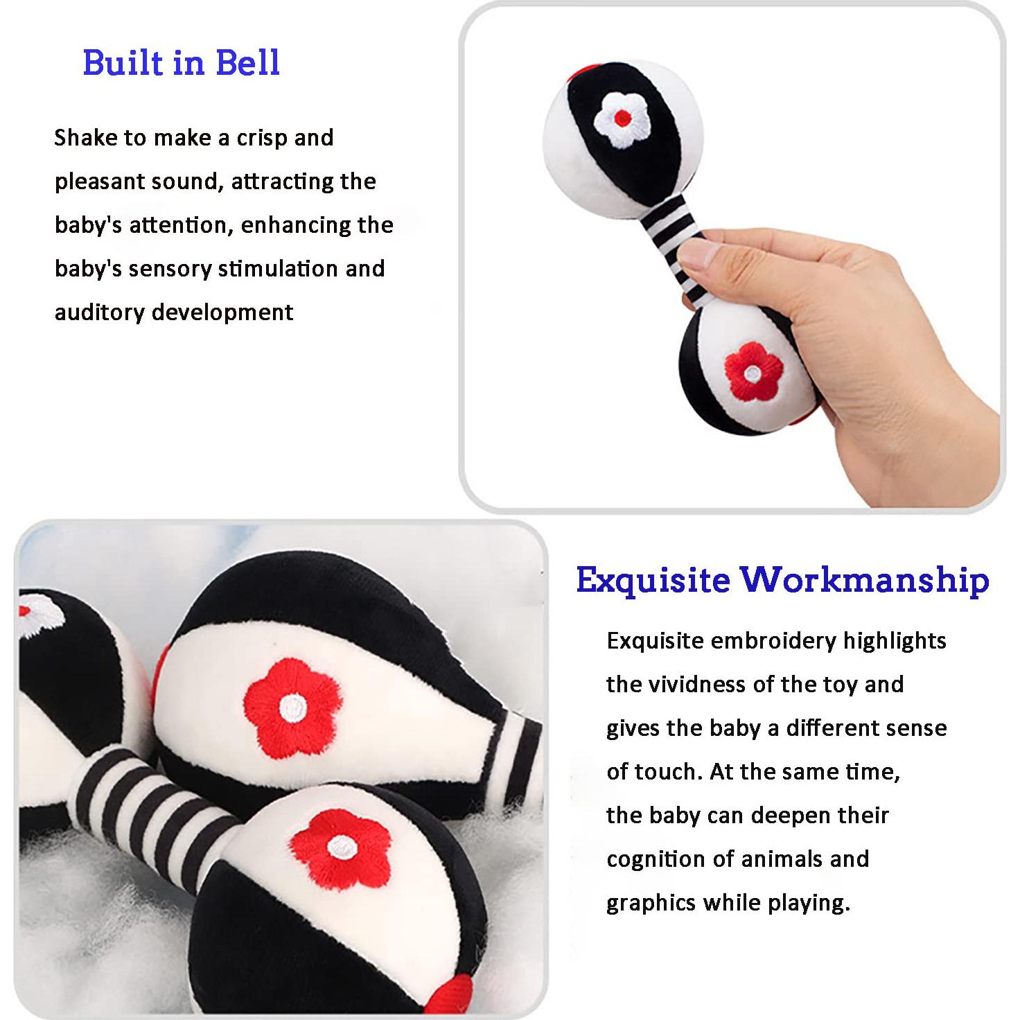 Sonajeros Suaves para Bebés 0-6 Meses SHXERO - 2 Pcs