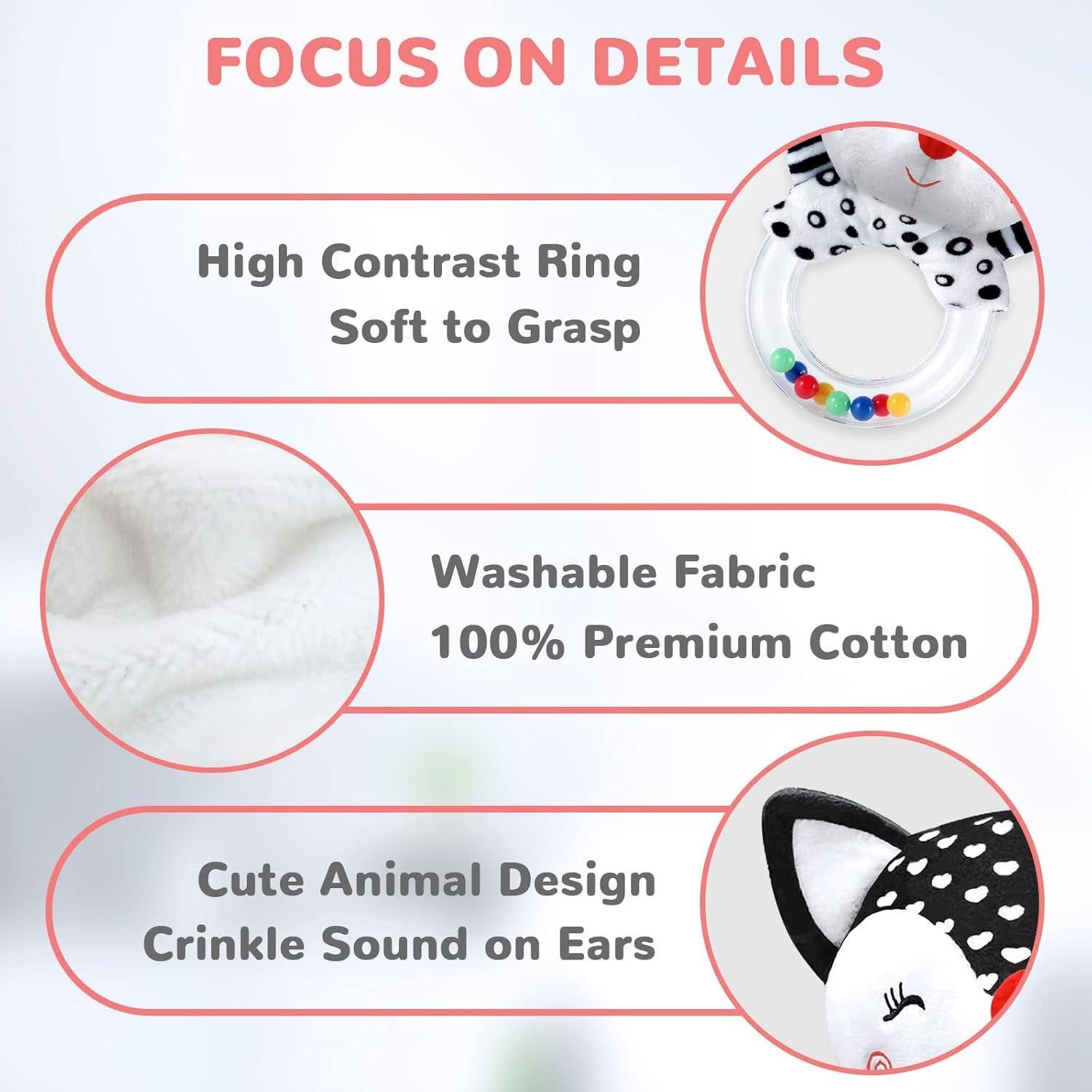 Sonajeros para Bebés XIXILAND 0-6 Meses Desarrollo Sensorial