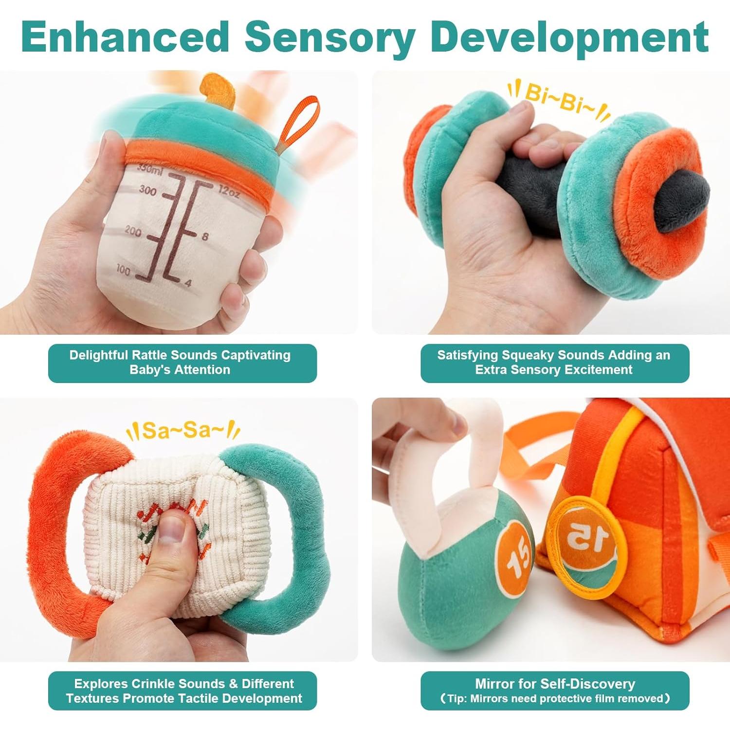 Kit de Gimnasio para Bebés Vanplay 0-12 Meses con Sonajeros