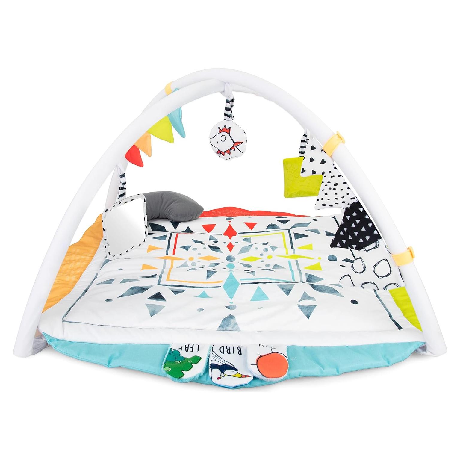 Tapete de Juego Sassy Hola Bebé 2 en 1 con 4 Zonas de Desarrollo