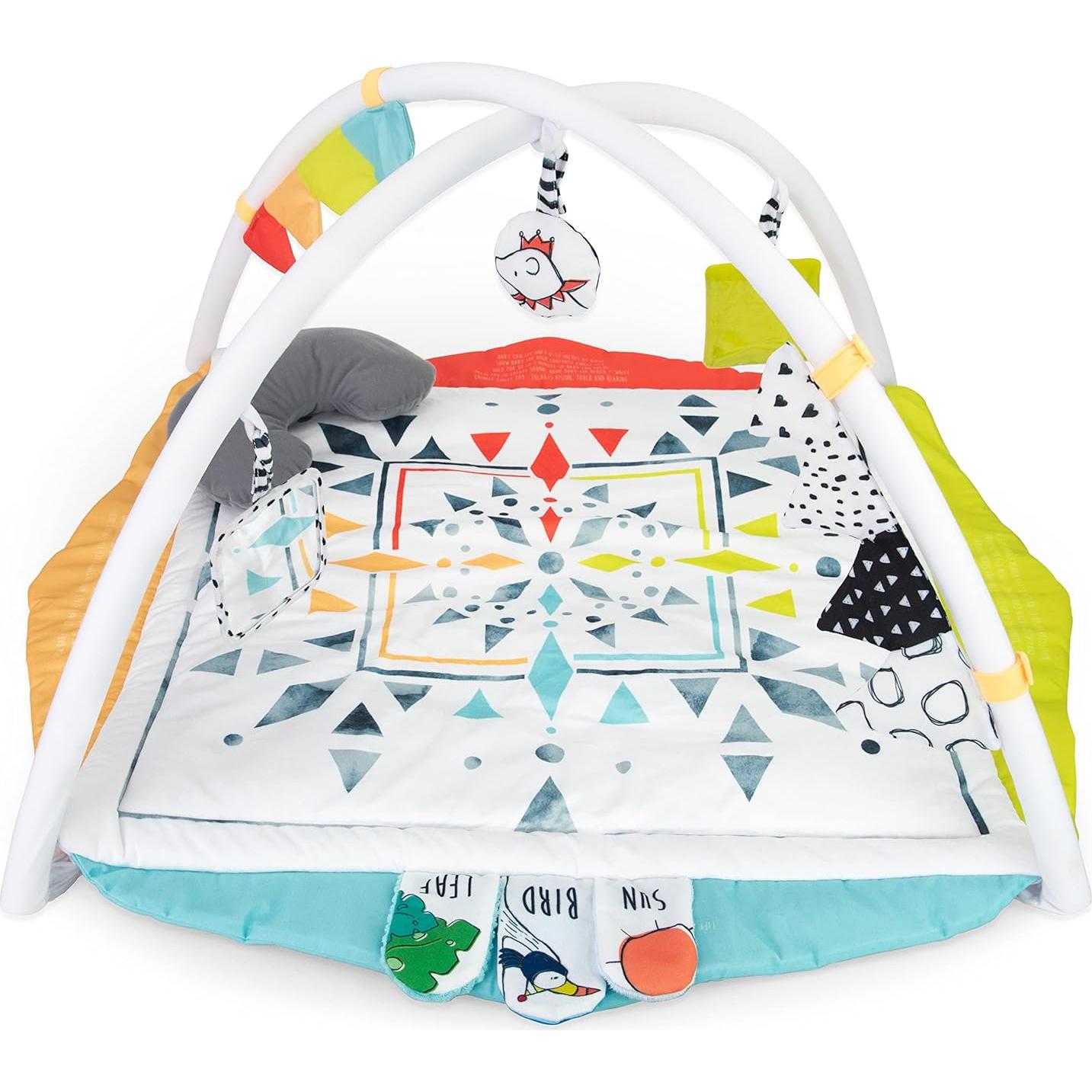 Tapete de Juego Sassy Hola Bebé 2 en 1 con 4 Zonas de Desarrollo