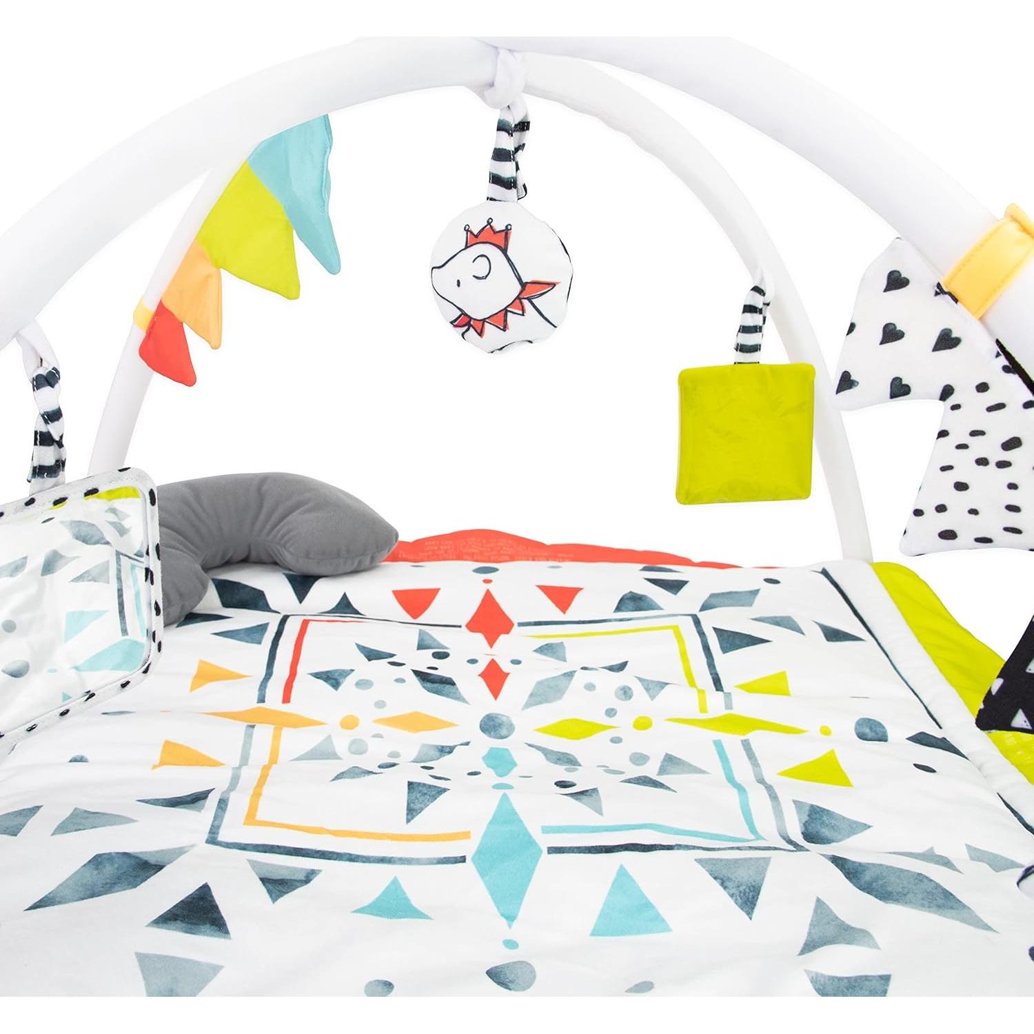 Tapete de Juego Sassy Hola Bebé 2 en 1 con 4 Zonas de Desarrollo