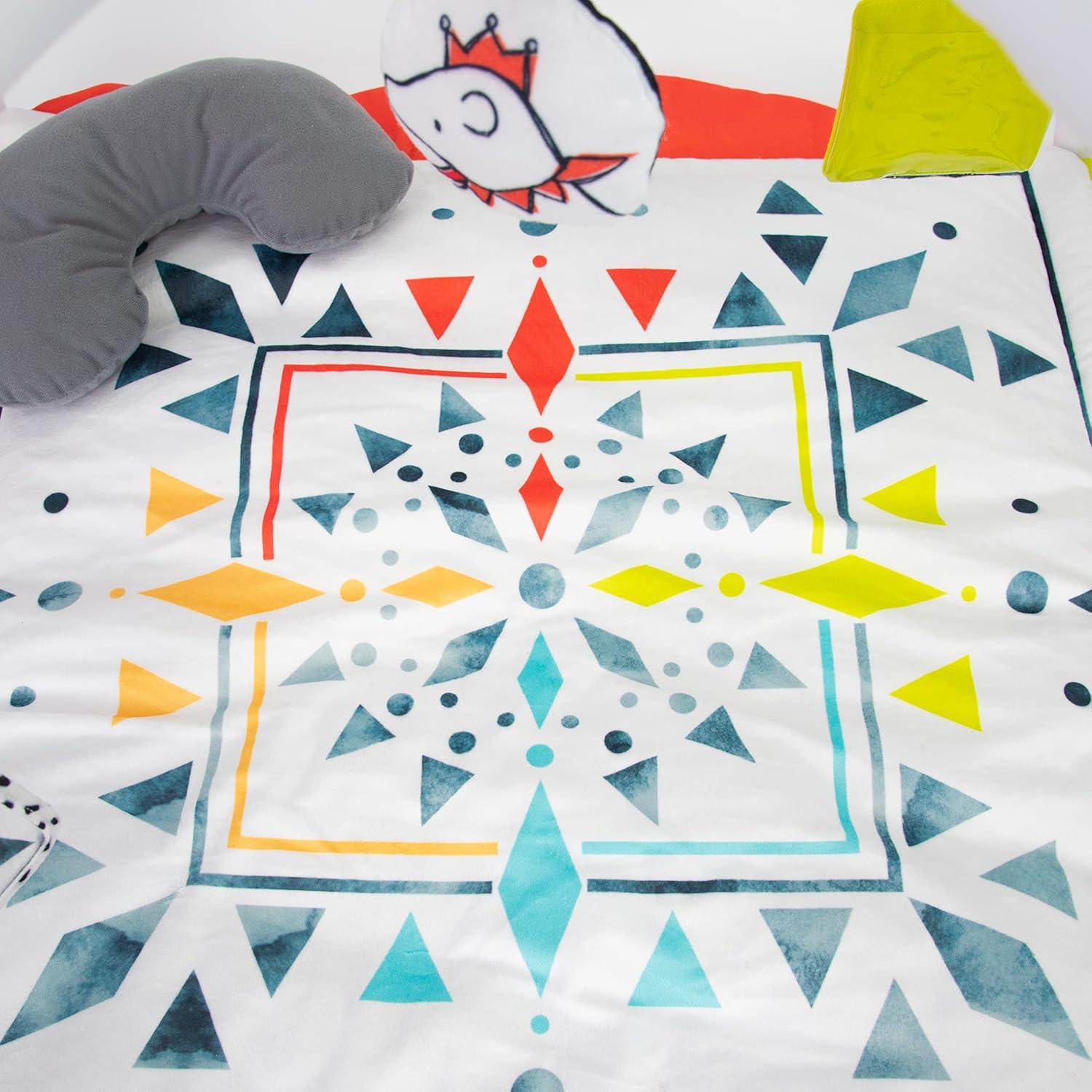 Tapete de Juego Sassy Hola Bebé 2 en 1 con 4 Zonas de Desarrollo