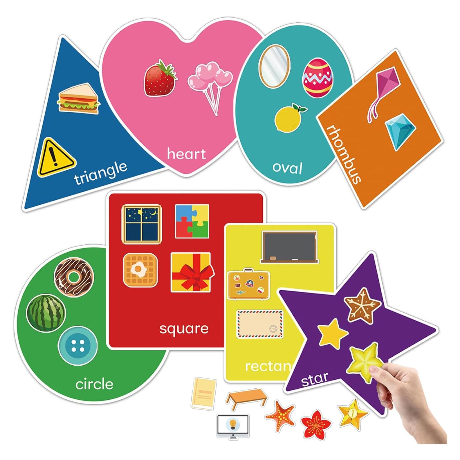 Clasificador de Formas BelleAngle para Niños - Juego Educativo con 8 Alfombrillas y 48 Objetos