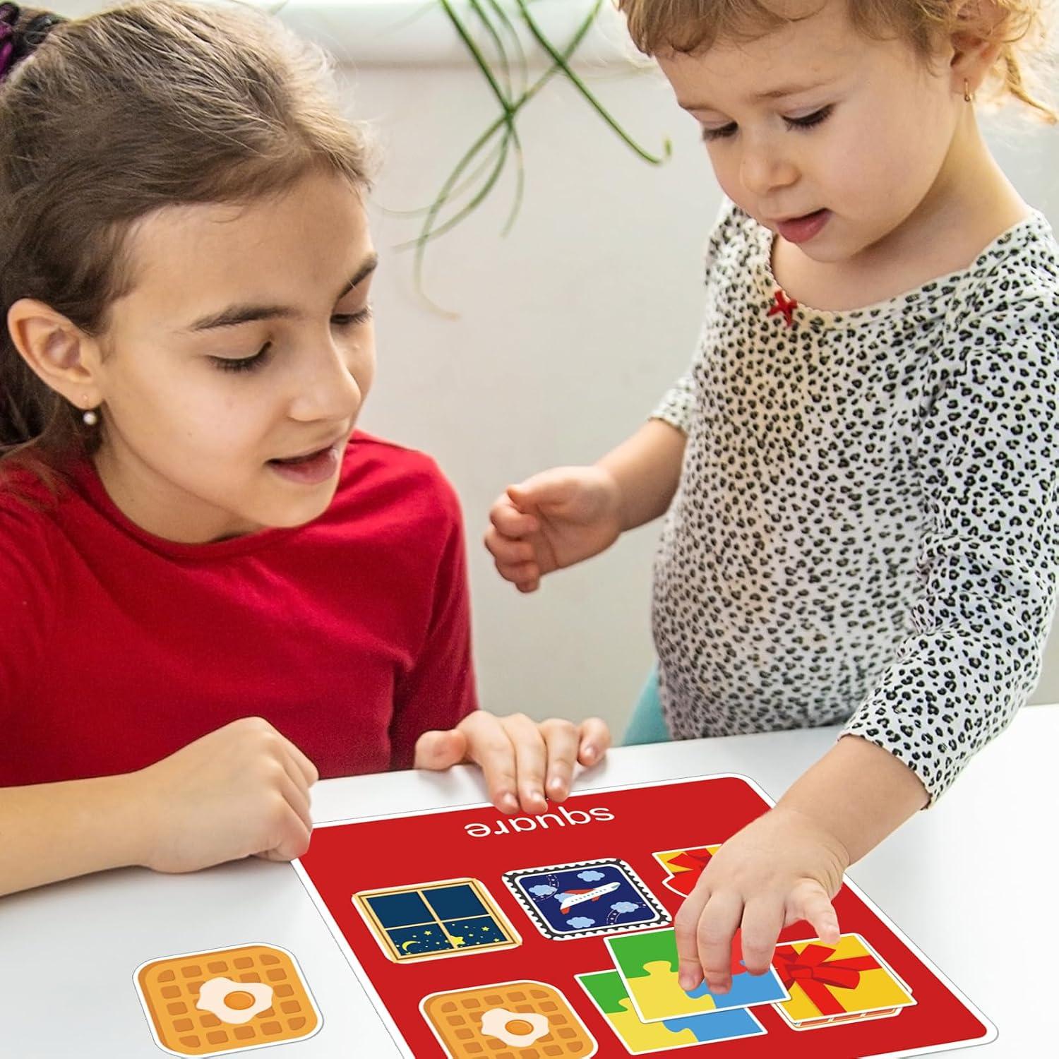 Clasificador de Formas BelleAngle para Niños - Juego Educativo con 8 Alfombrillas y 48 Objetos