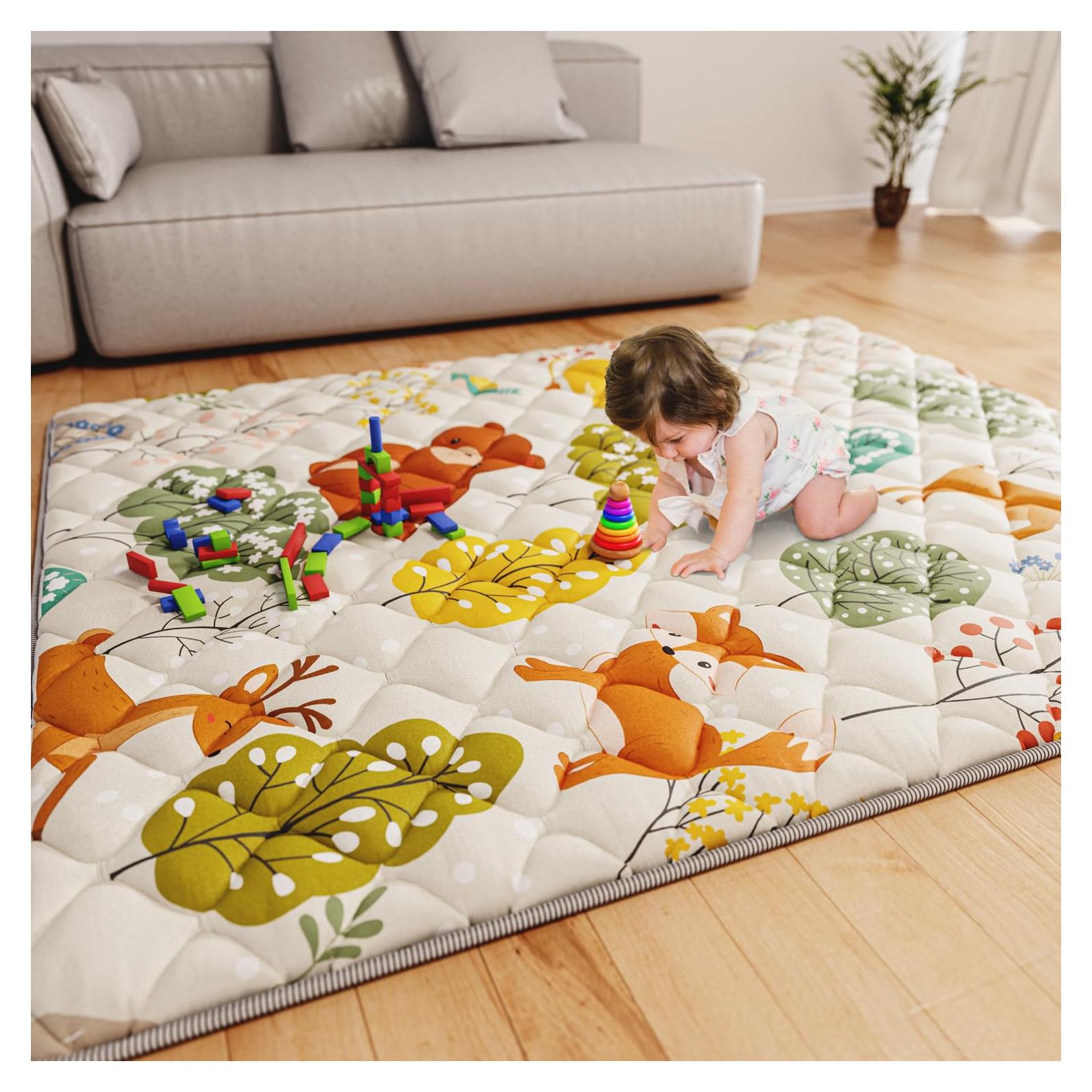 Alfombra de Juego para Bebés 71x59 cm Antideslizante Acolchada
