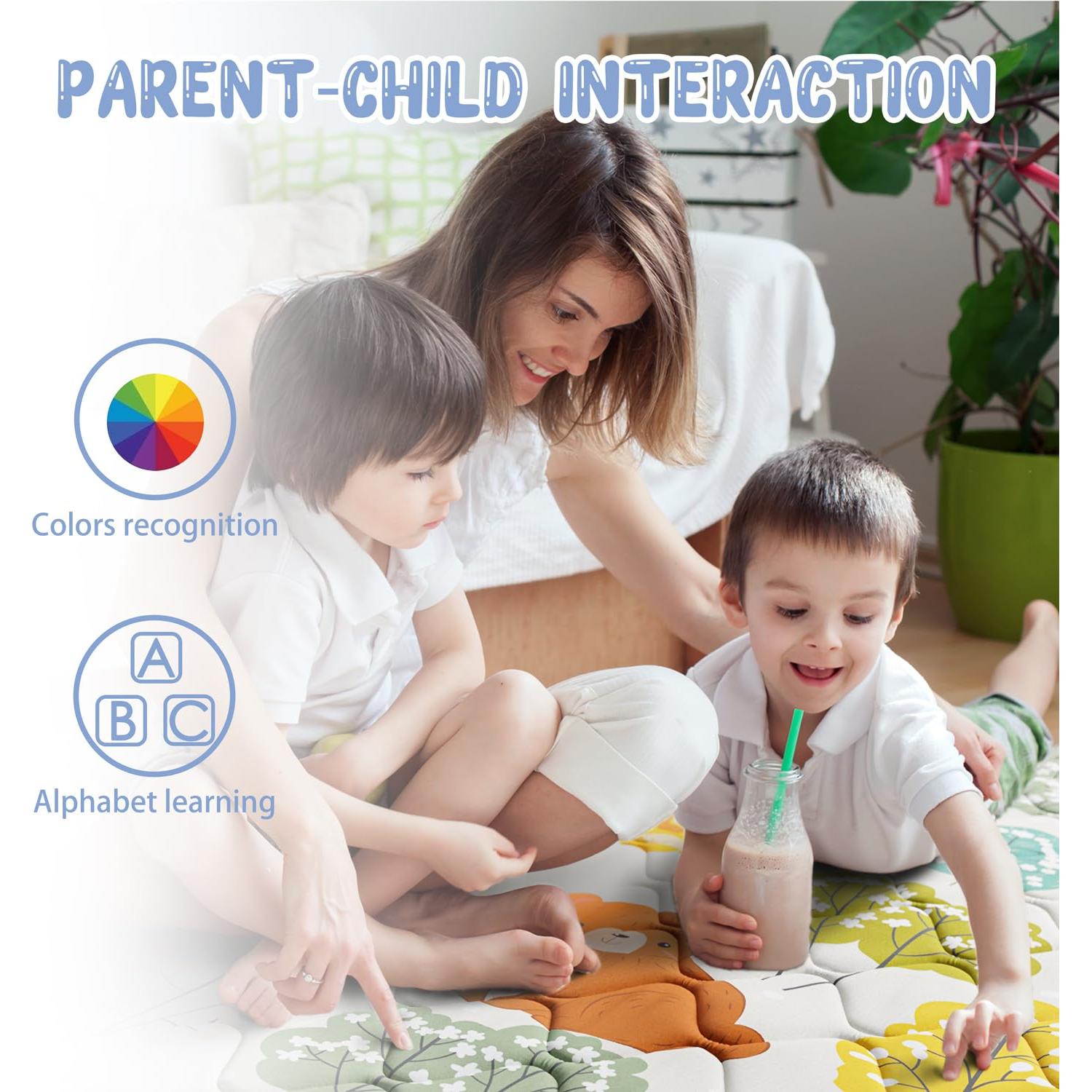 Alfombra de Juego para Bebés 71x59 cm Antideslizante Acolchada