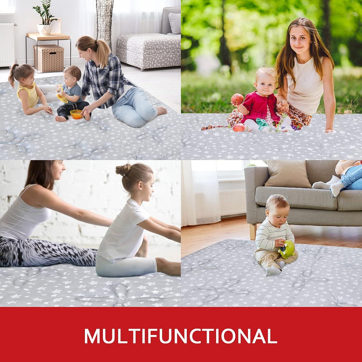 Alfombra de Juego para Bebés 180x150 cm Antideslizante Moonsea