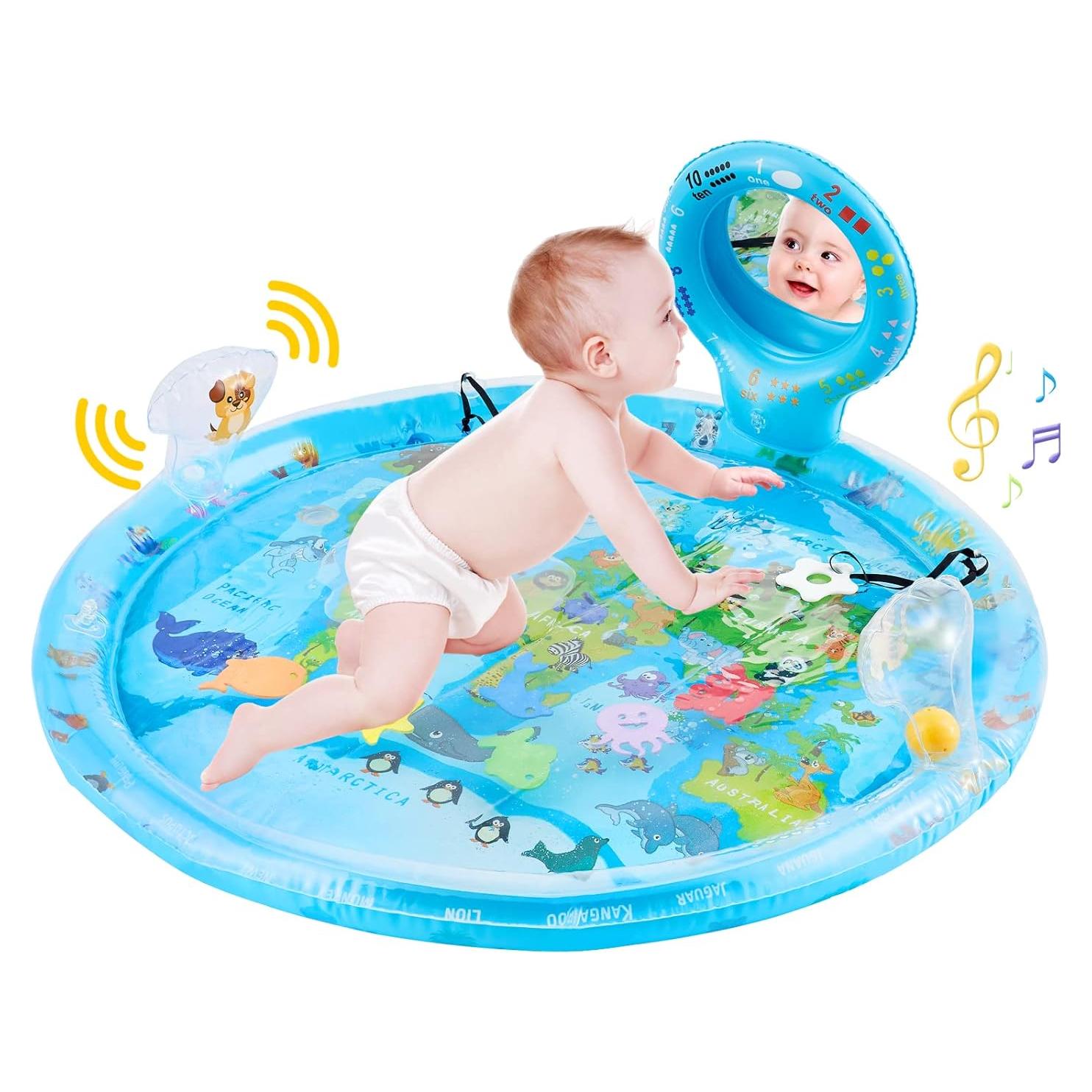 Alfombra de Juego Acuática 4-en-1 XWE-01 para Bebés con Espejo