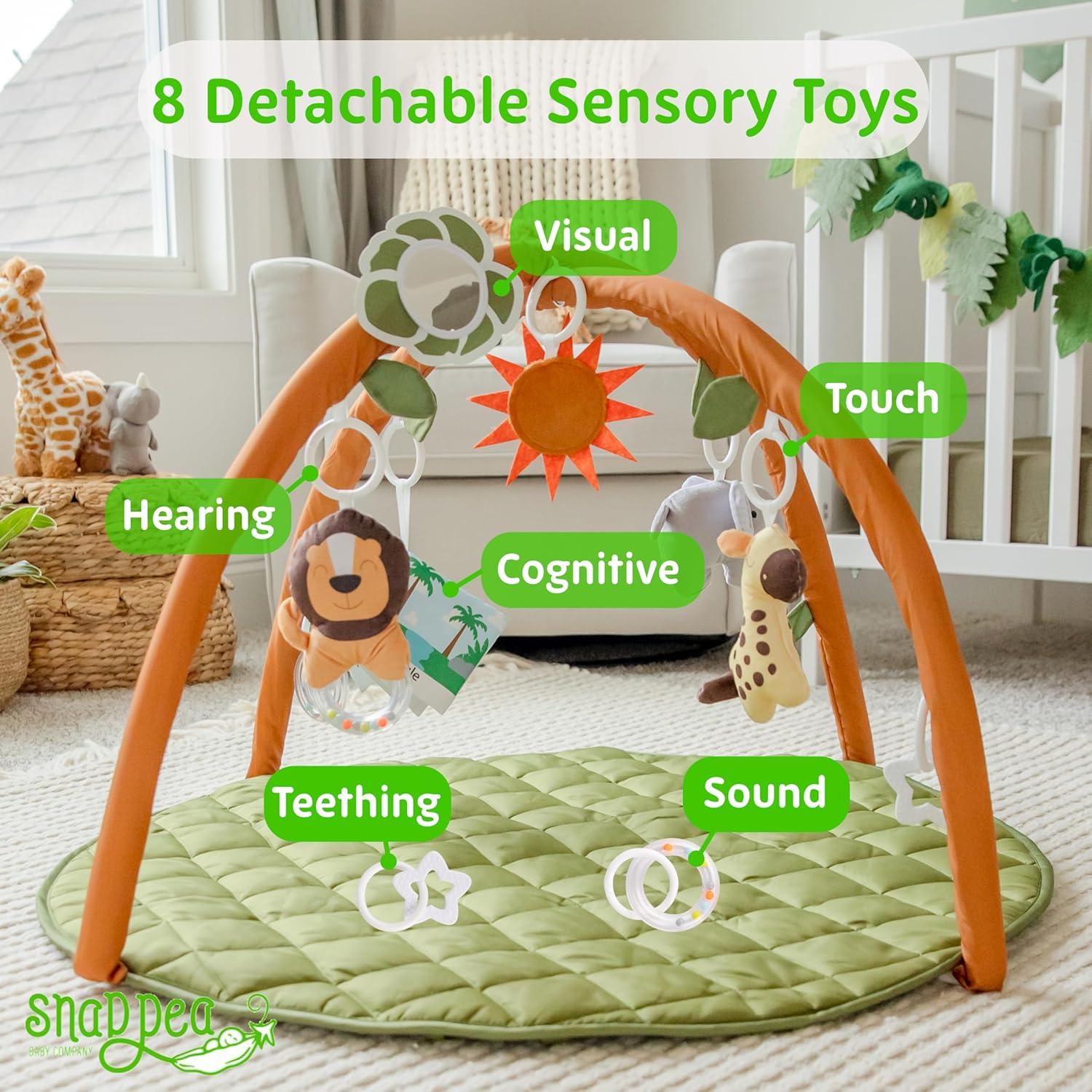 Alfombra de Actividad SnapPea para Bebés 94cm Selva 8 Juguetes