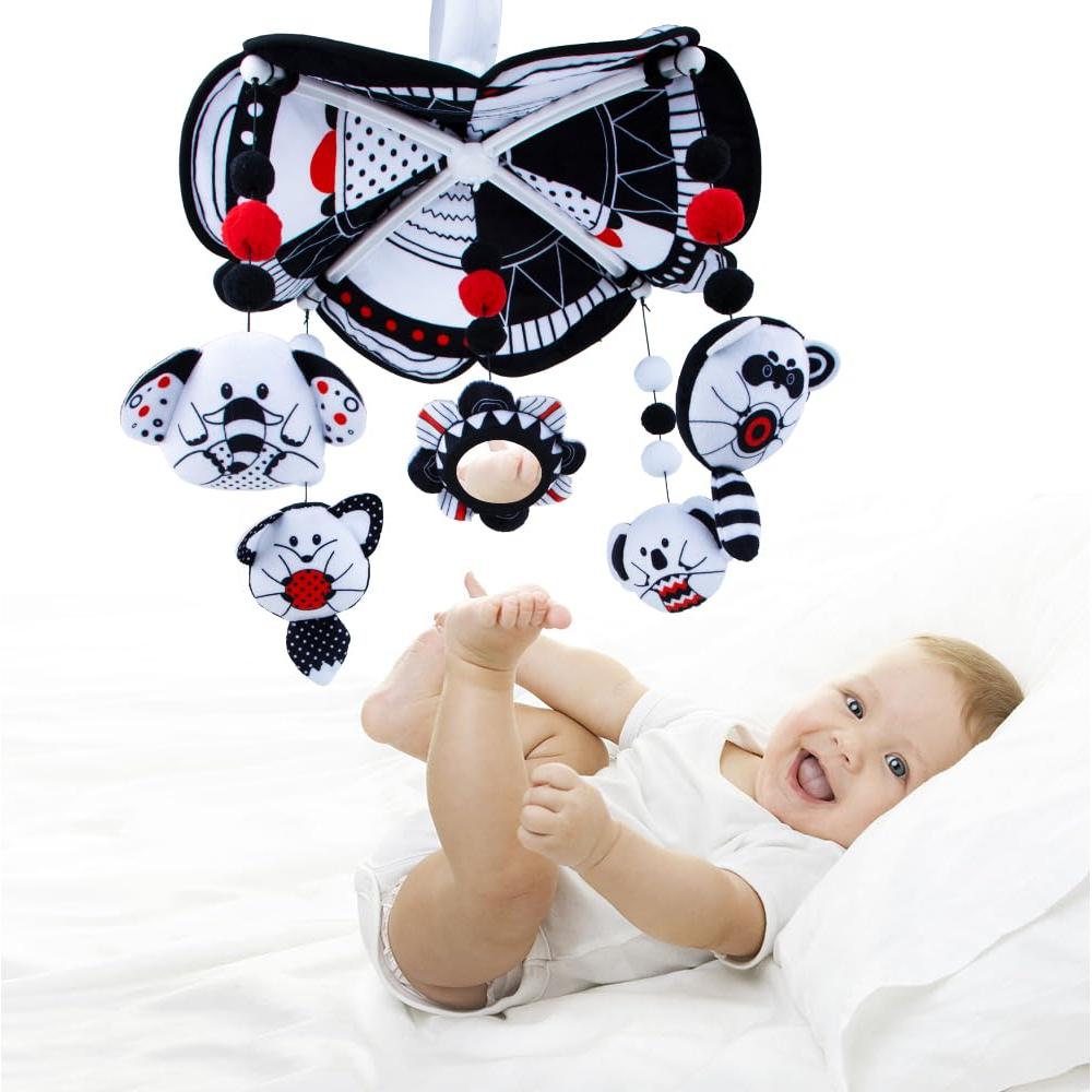 Móvil Musical para Cuna Mootop en Blanco y Negro 0.65kg