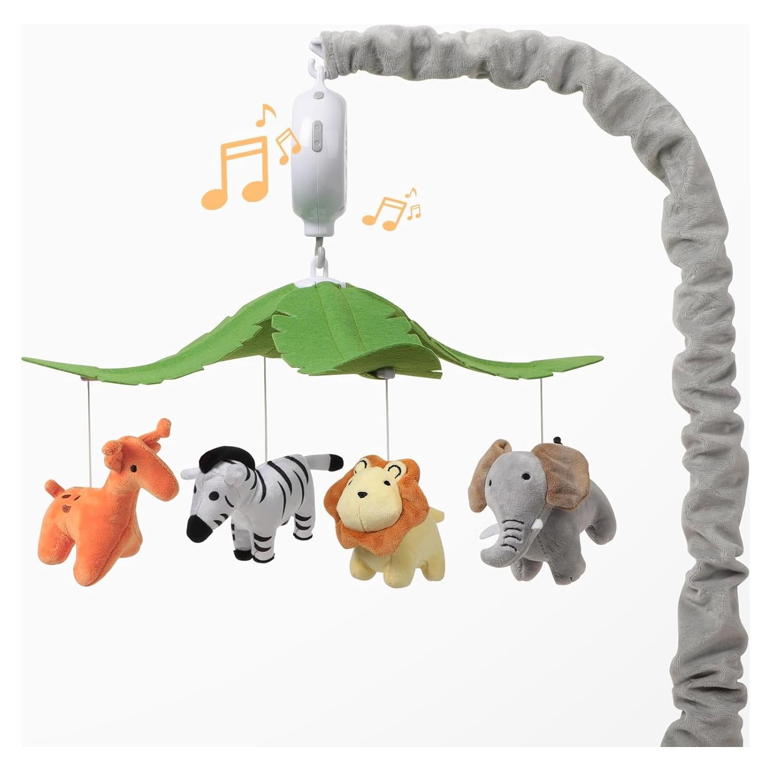 Móvil Musical para Cuna NICEMER - Animales de la Selva 12 Canciones