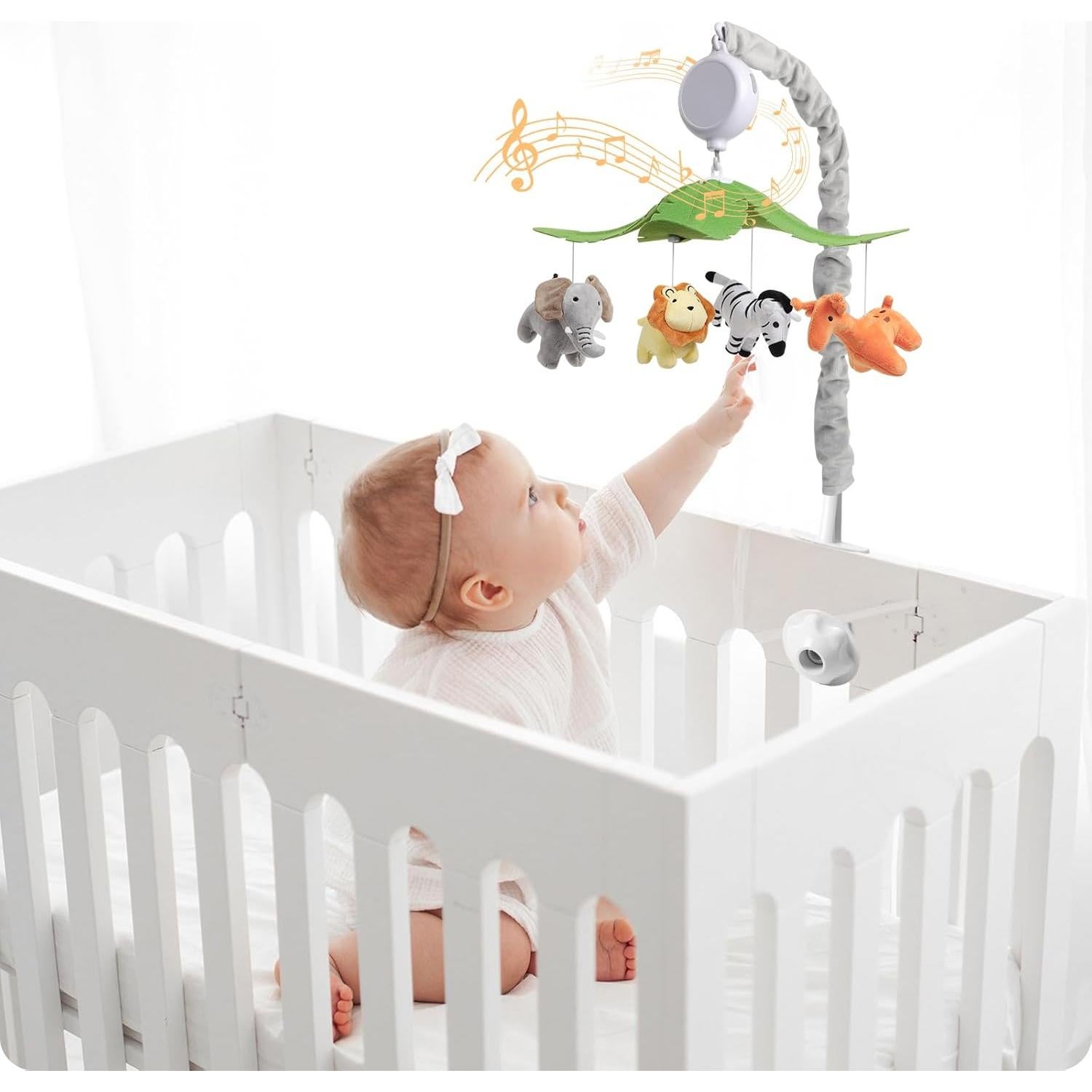 Móvil Musical para Cuna NICEMER - Animales de la Selva 12 Canciones