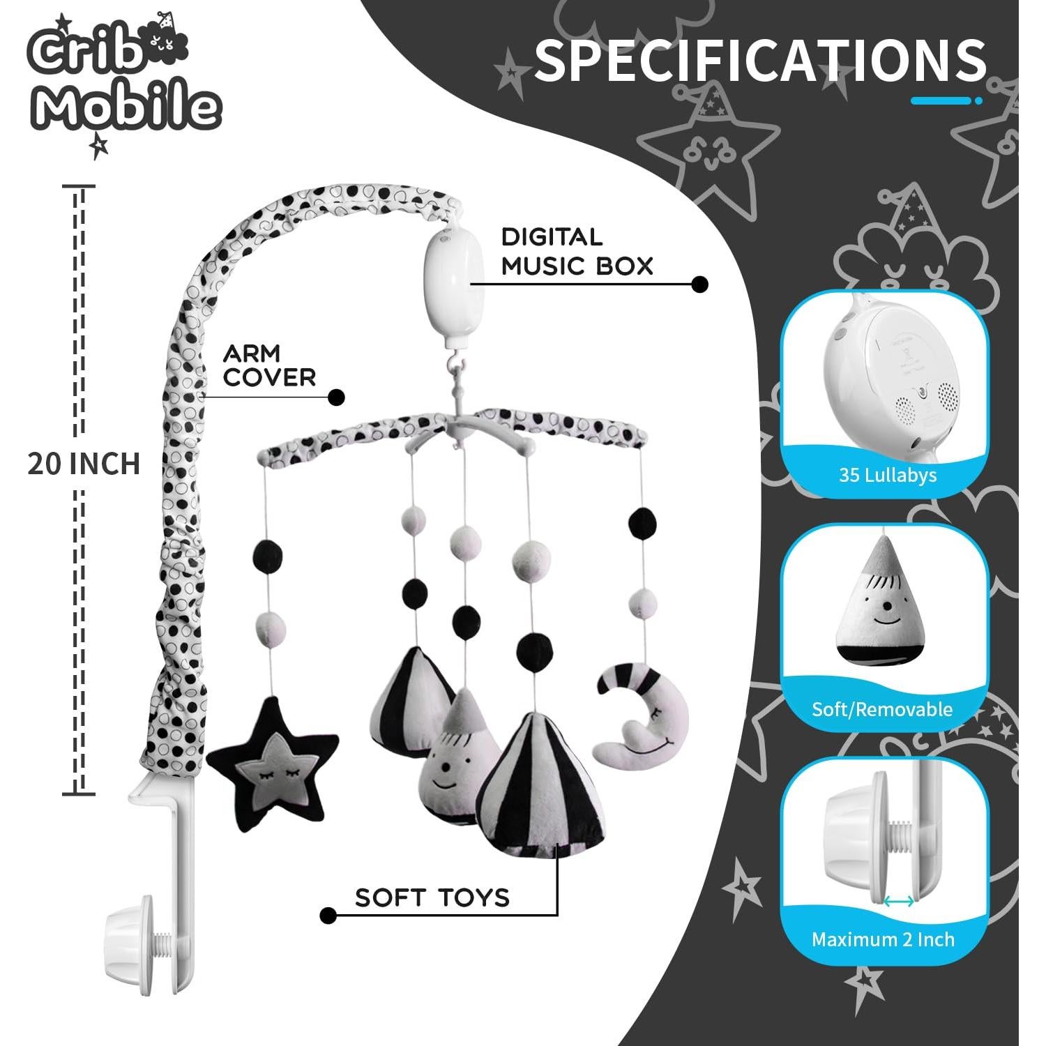 Móvil Musical para Cuna FEISIKE con 35 Canciones y 3 Modos