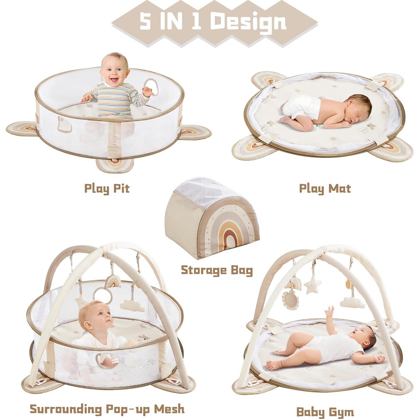 Gimnasio de Juego 5 en 1 Beright con Pelotas y Juguetes