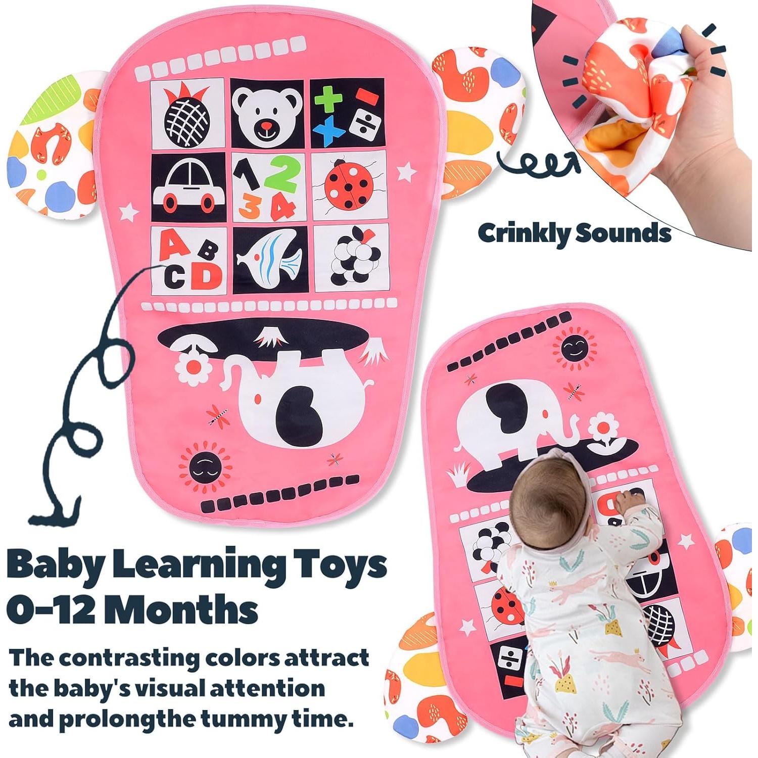 Gimnasio de Juego para Bebés TAMOIE Rosa con Piano y Alfombra