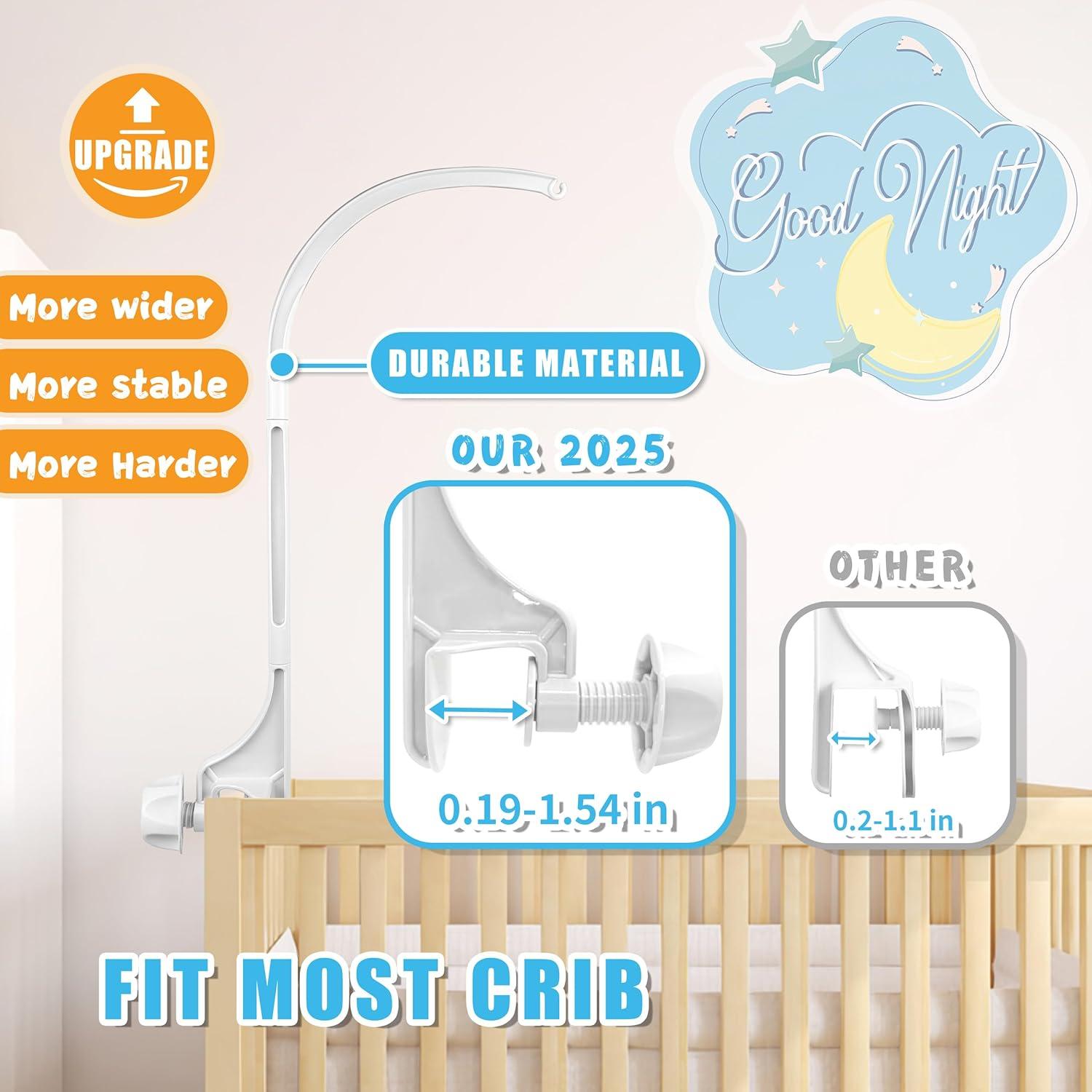 Brazo Móvil para Cuna SWSHENR 63.5 cm Ajustable y Portátil