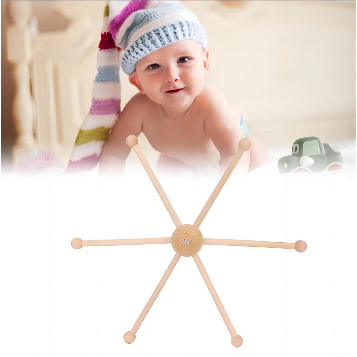 Kit de Marco Móvil de Madera HEEPDD para Cuna de Bebé