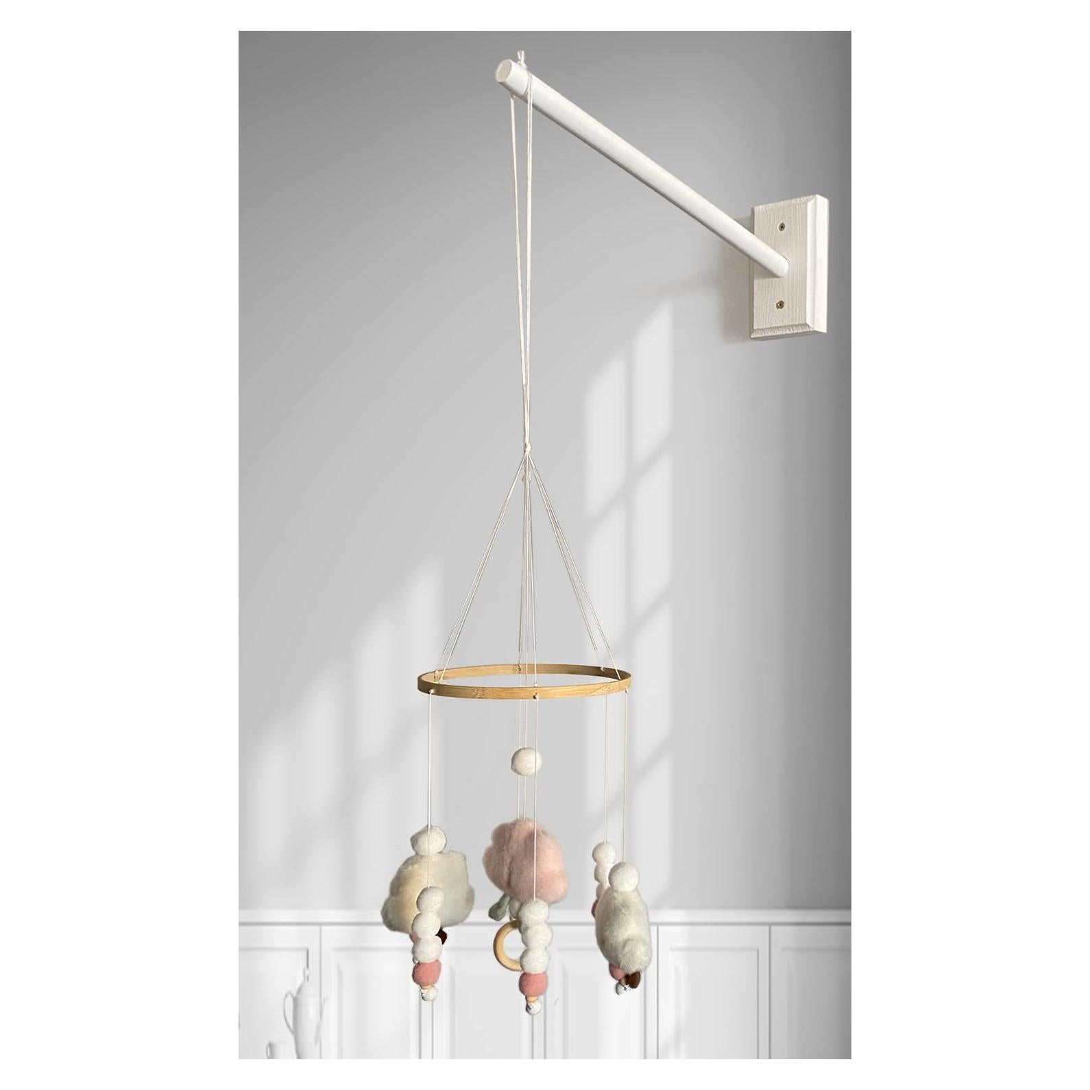 Brazo Móvil de Madera Tuiiopoli para Cunas - Soporte Blanco