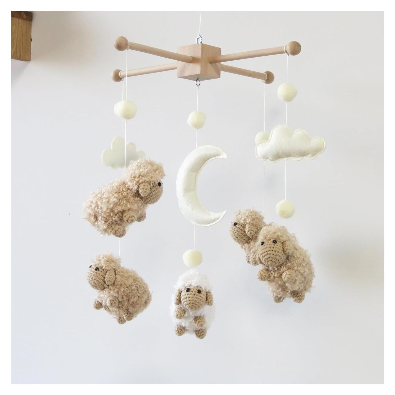 Móvil de Cuna GOUKURLSMA Oveja Boho 35x55 cm