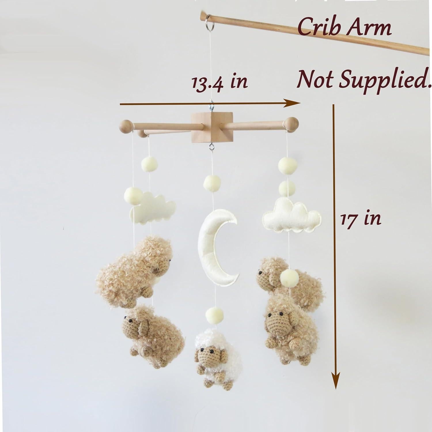 Móvil de Cuna GOUKURLSMA Oveja Boho 35x55 cm
