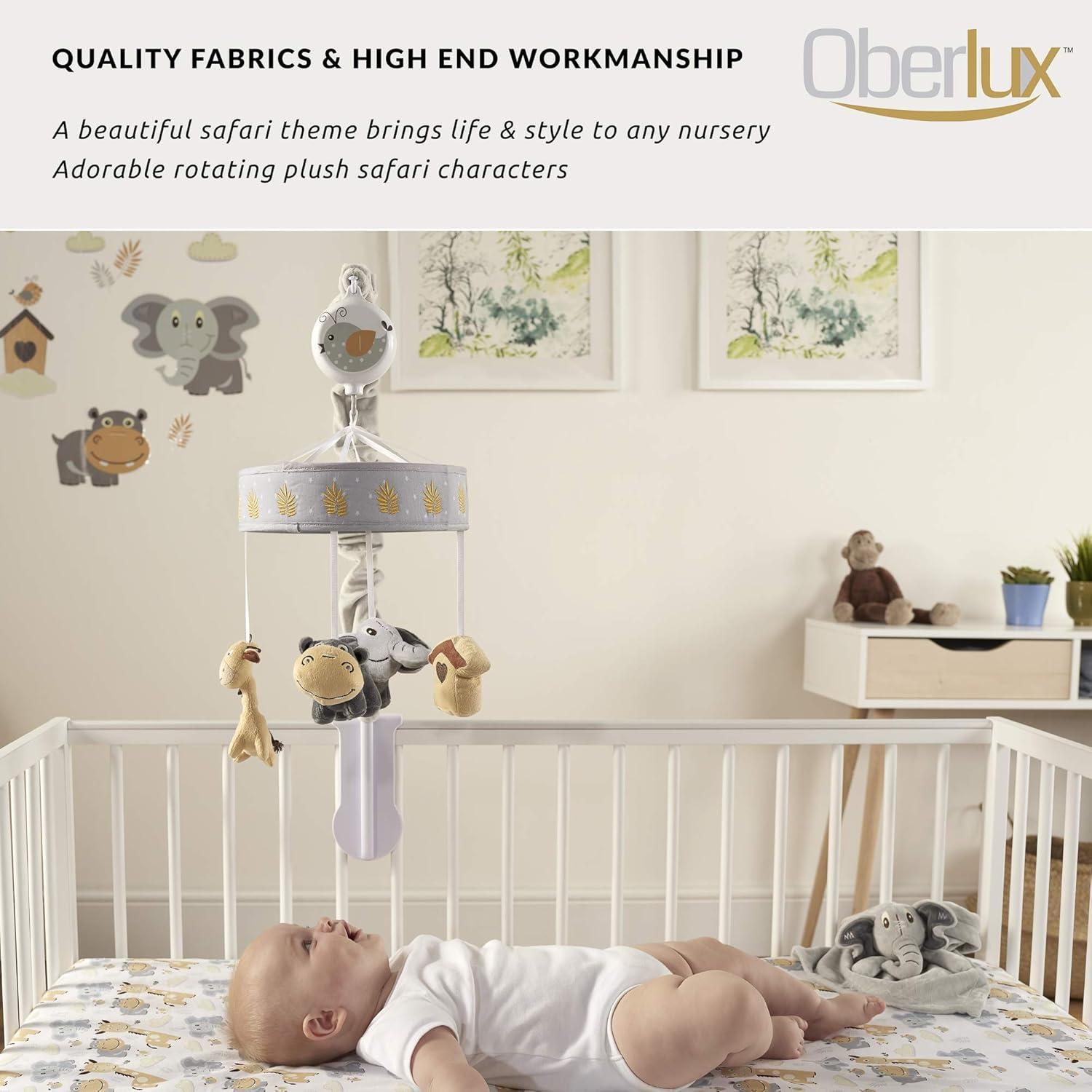 Móvil Musical para Cuna Oberlux - Animales Safari 27 cm