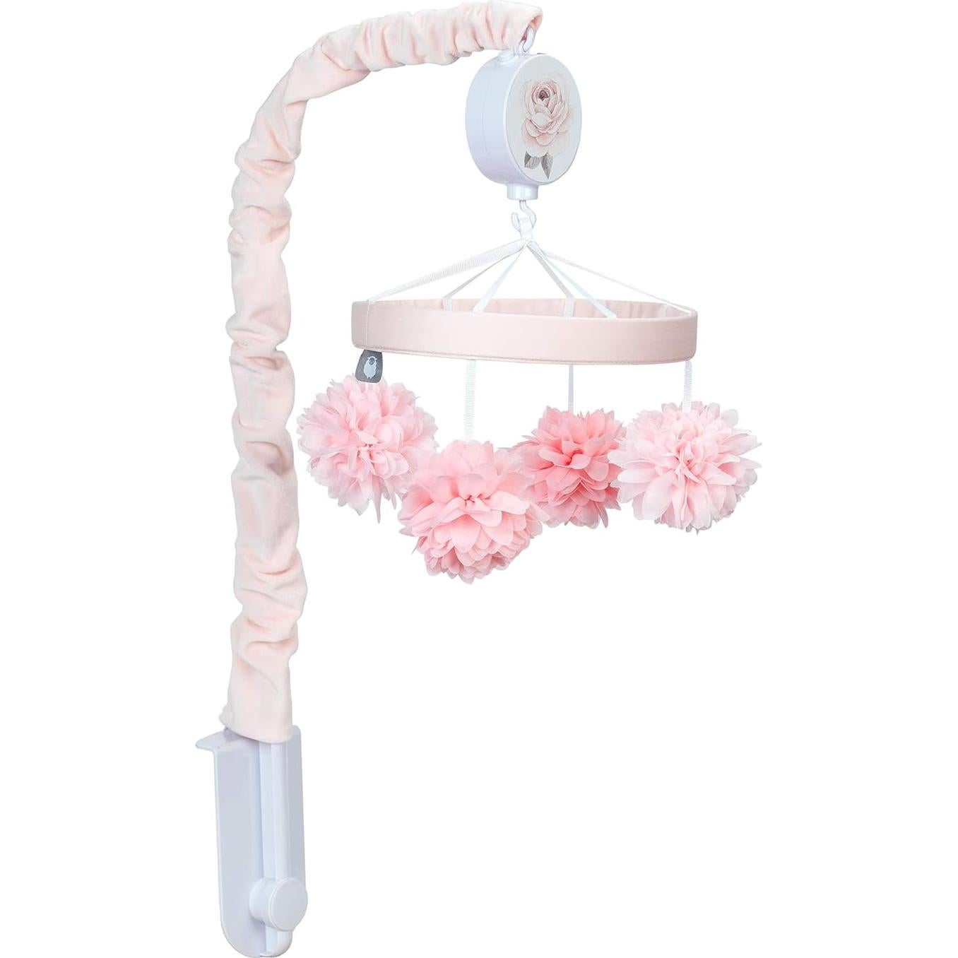 Móvil Musical para Cuna Lambs & Ivy Floral Rosa 27 cm
