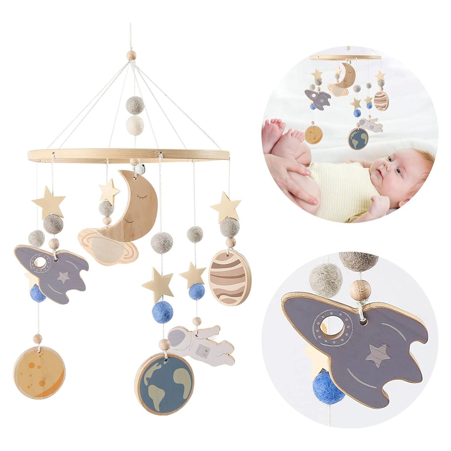 Móvil de Cuna Espacial Mamimami Home de Madera Ajustable