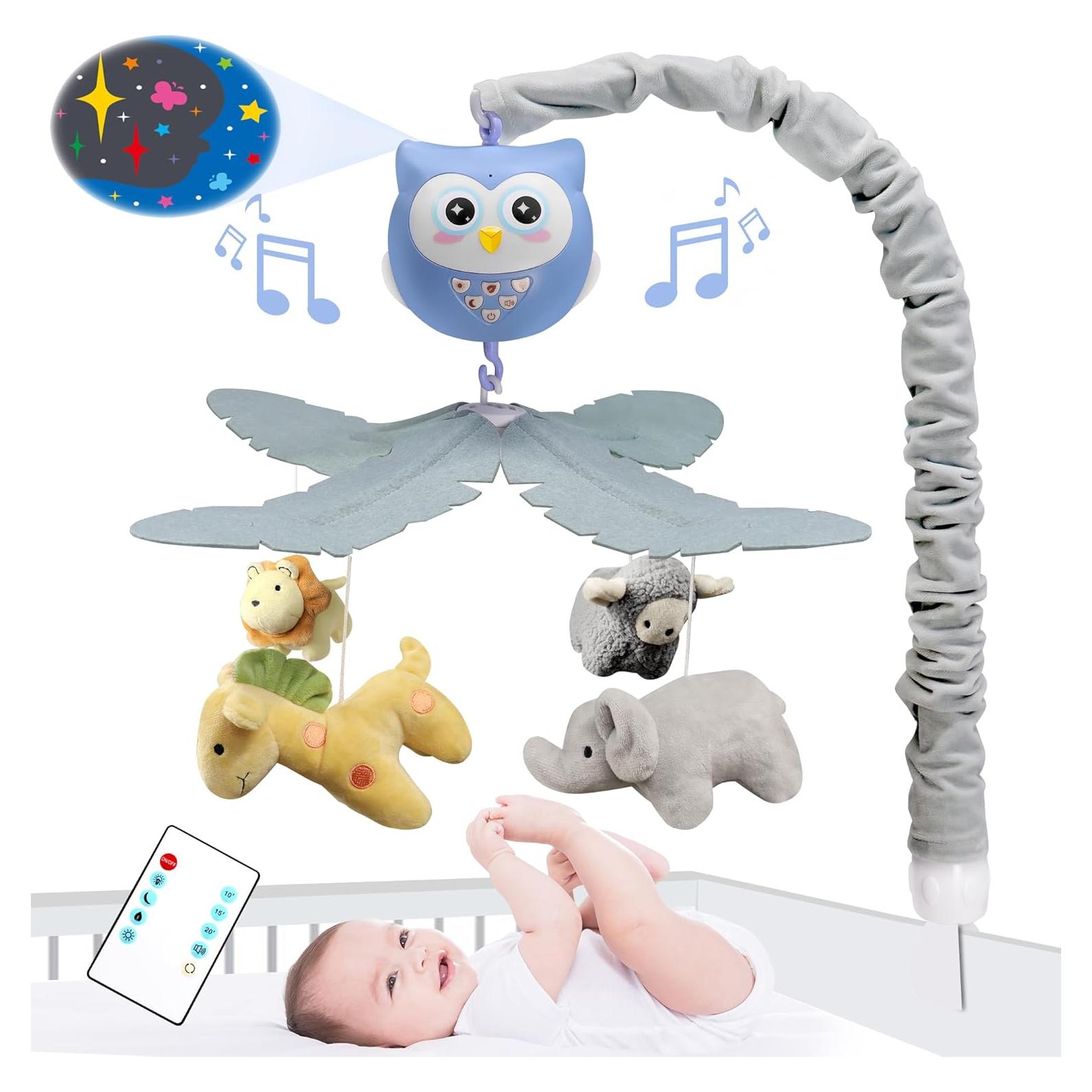 Móvil Musical para Cuna YUNGCHI con Luces y Control Remoto