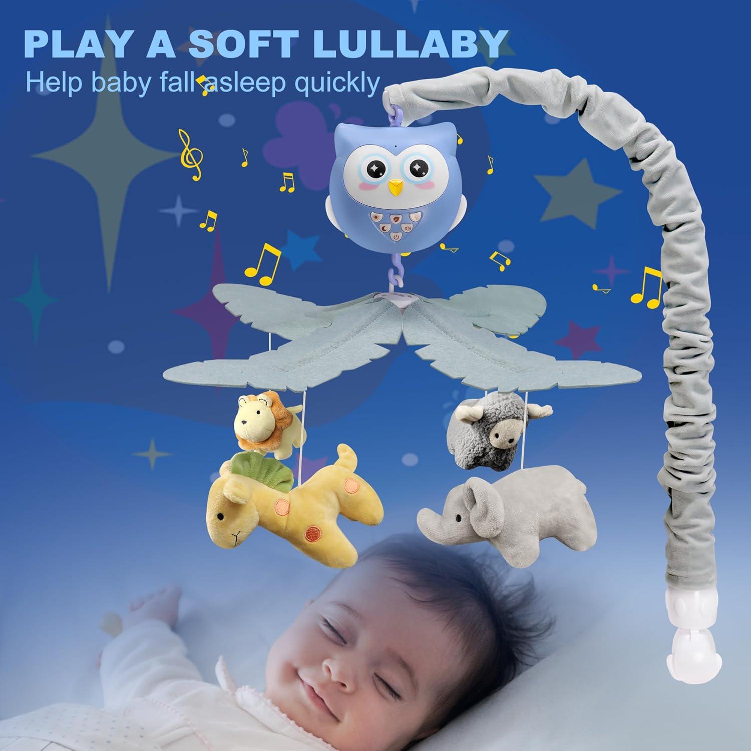 Móvil Musical para Cuna YUNGCHI con Luces y Control Remoto